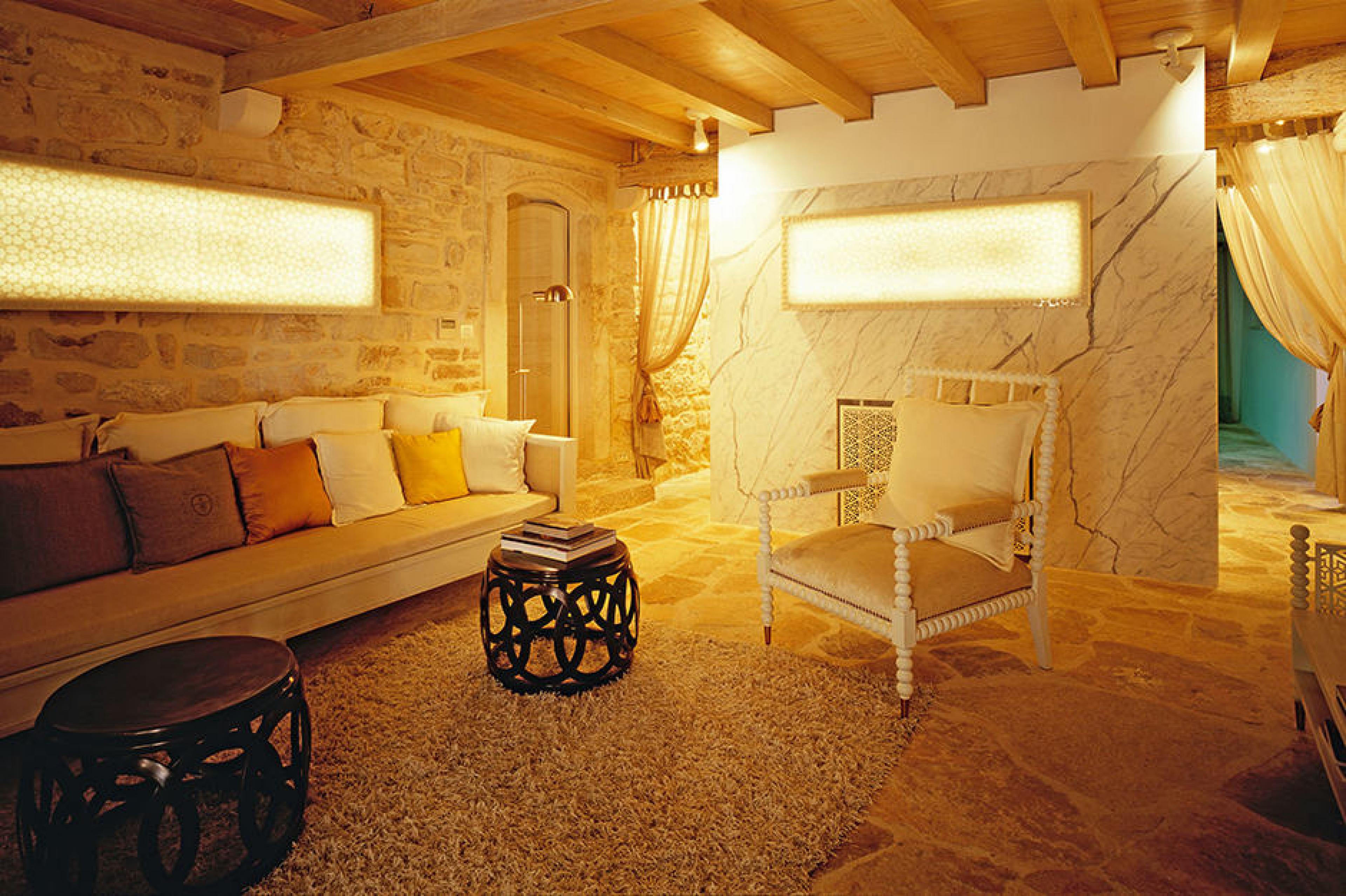 Living Room at Lesic Dimitri Palace, Croatian Islands, Croatia