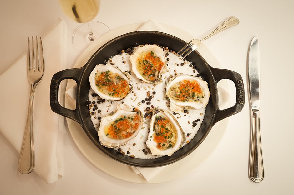 Oysters at Augustine restaurant in New York City