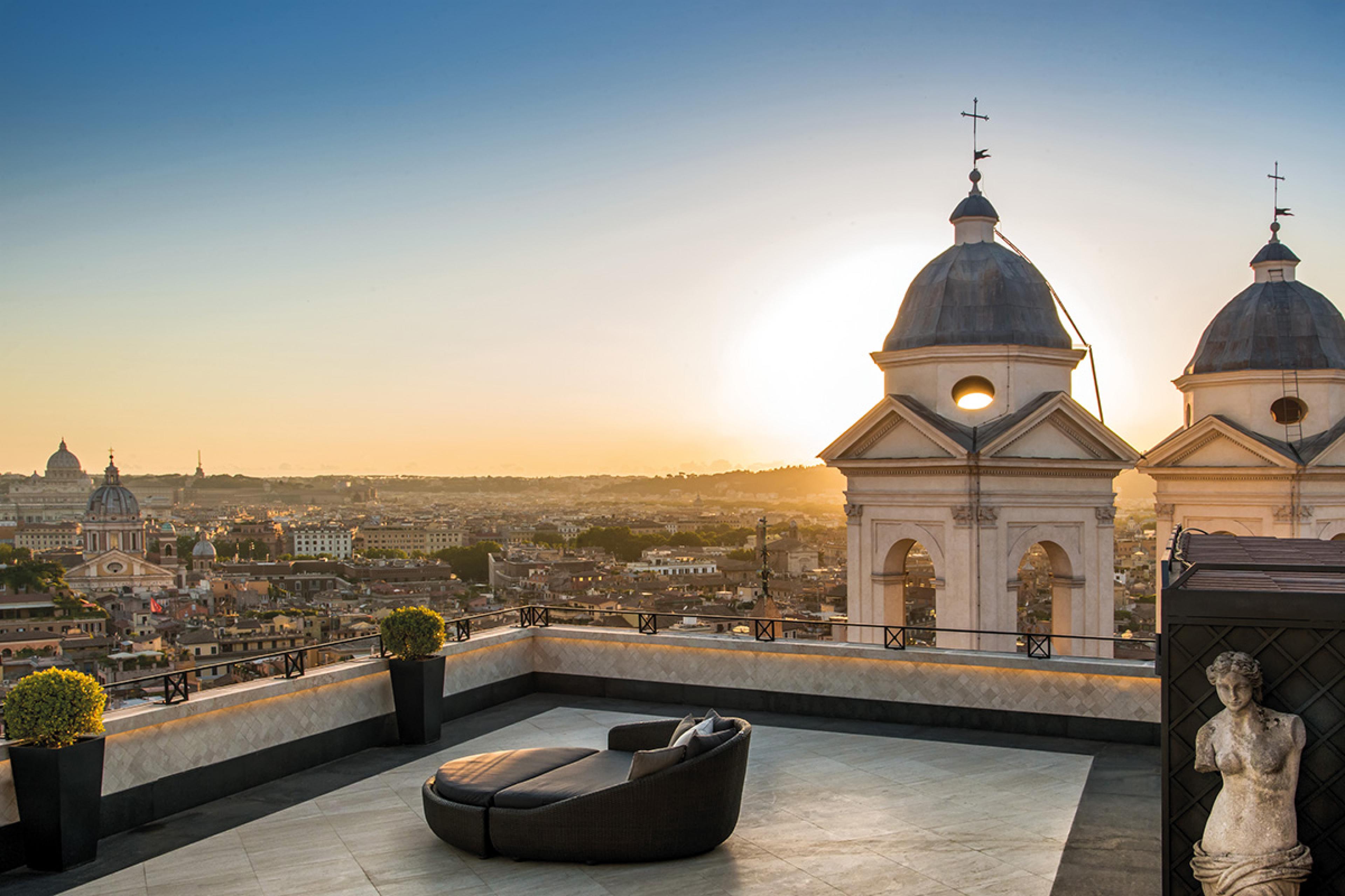 rooftop with views of Rome