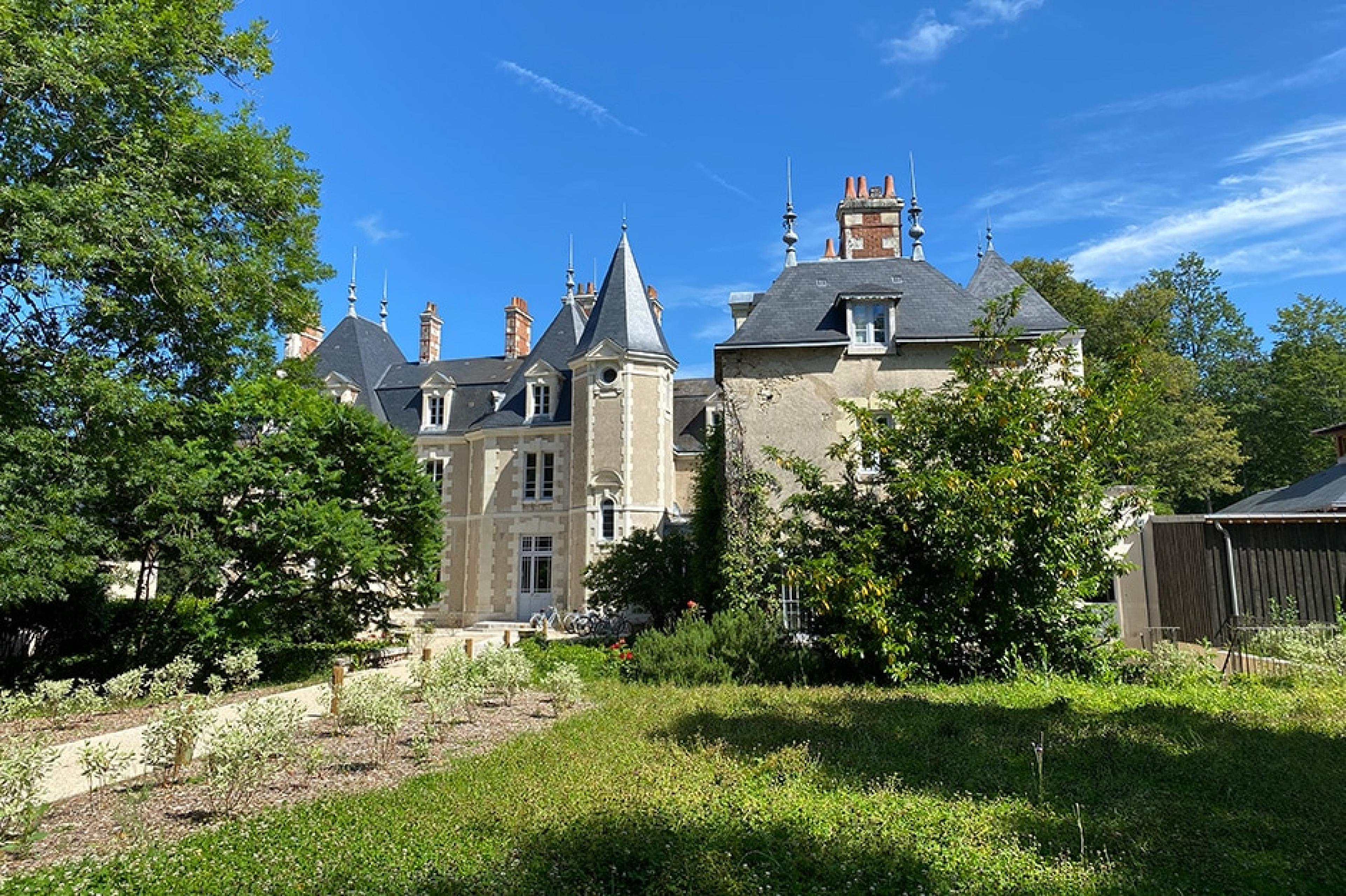 outside of a french chateau