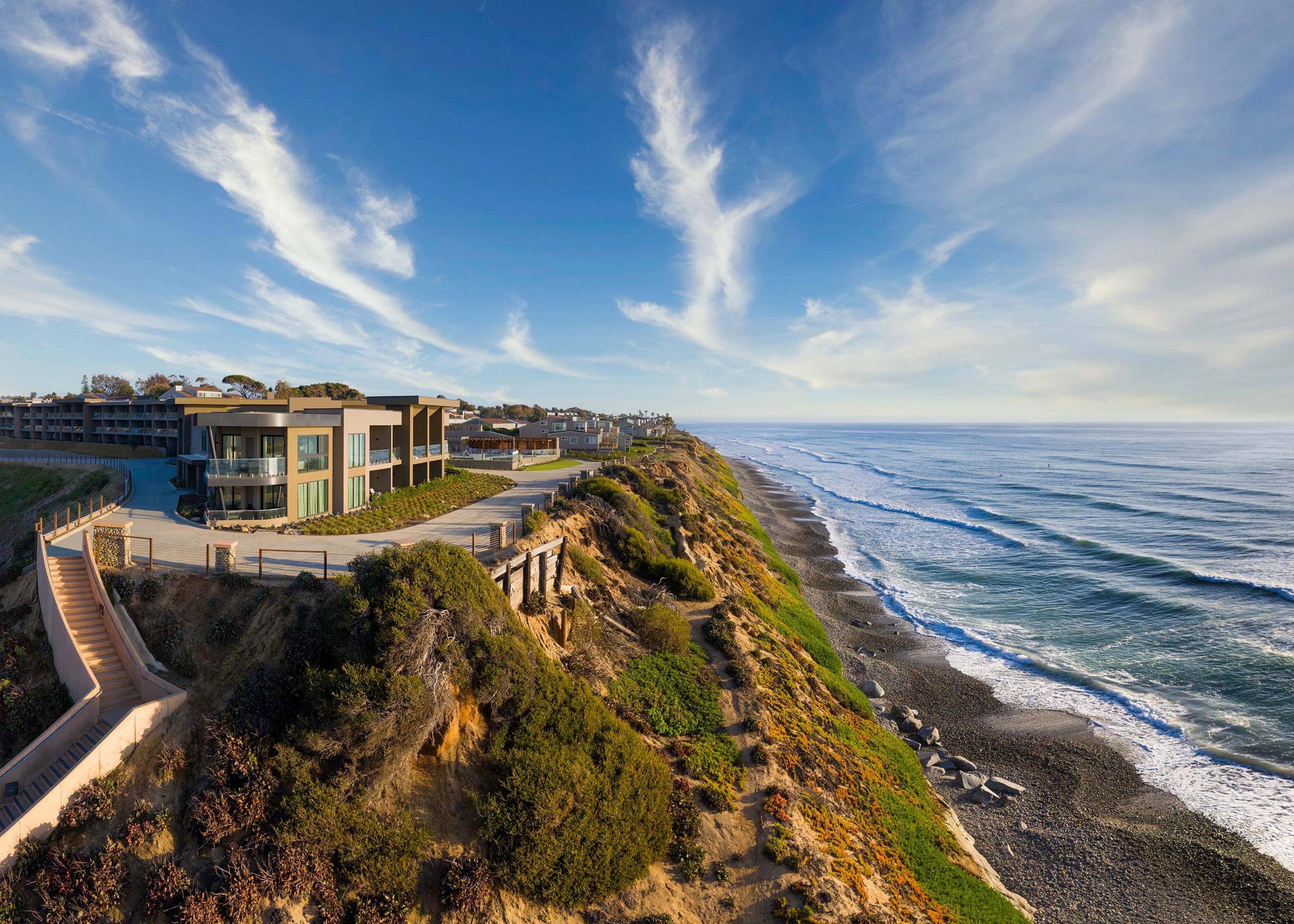 hotel on the bluffs by the ocean