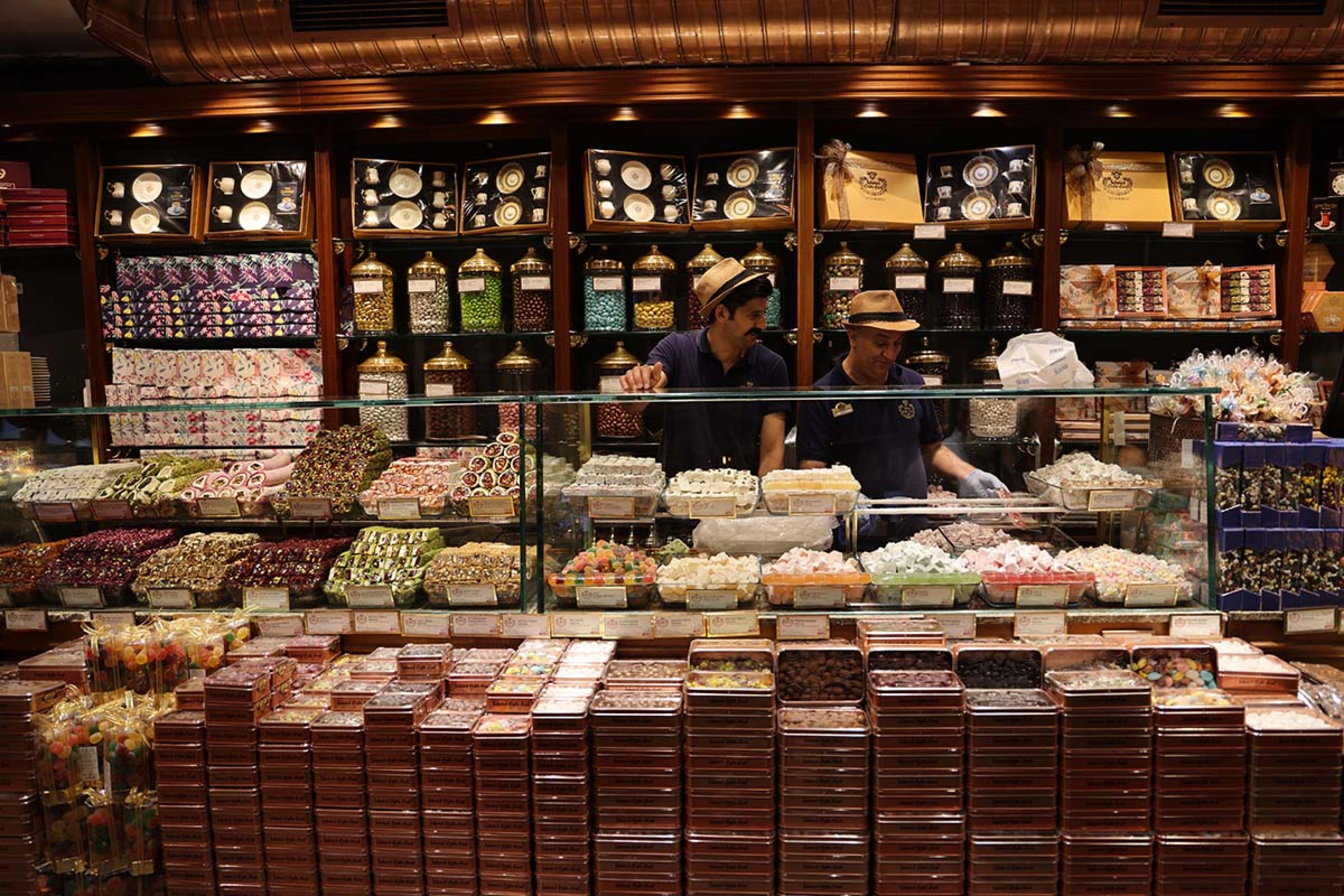 counter full of sweets