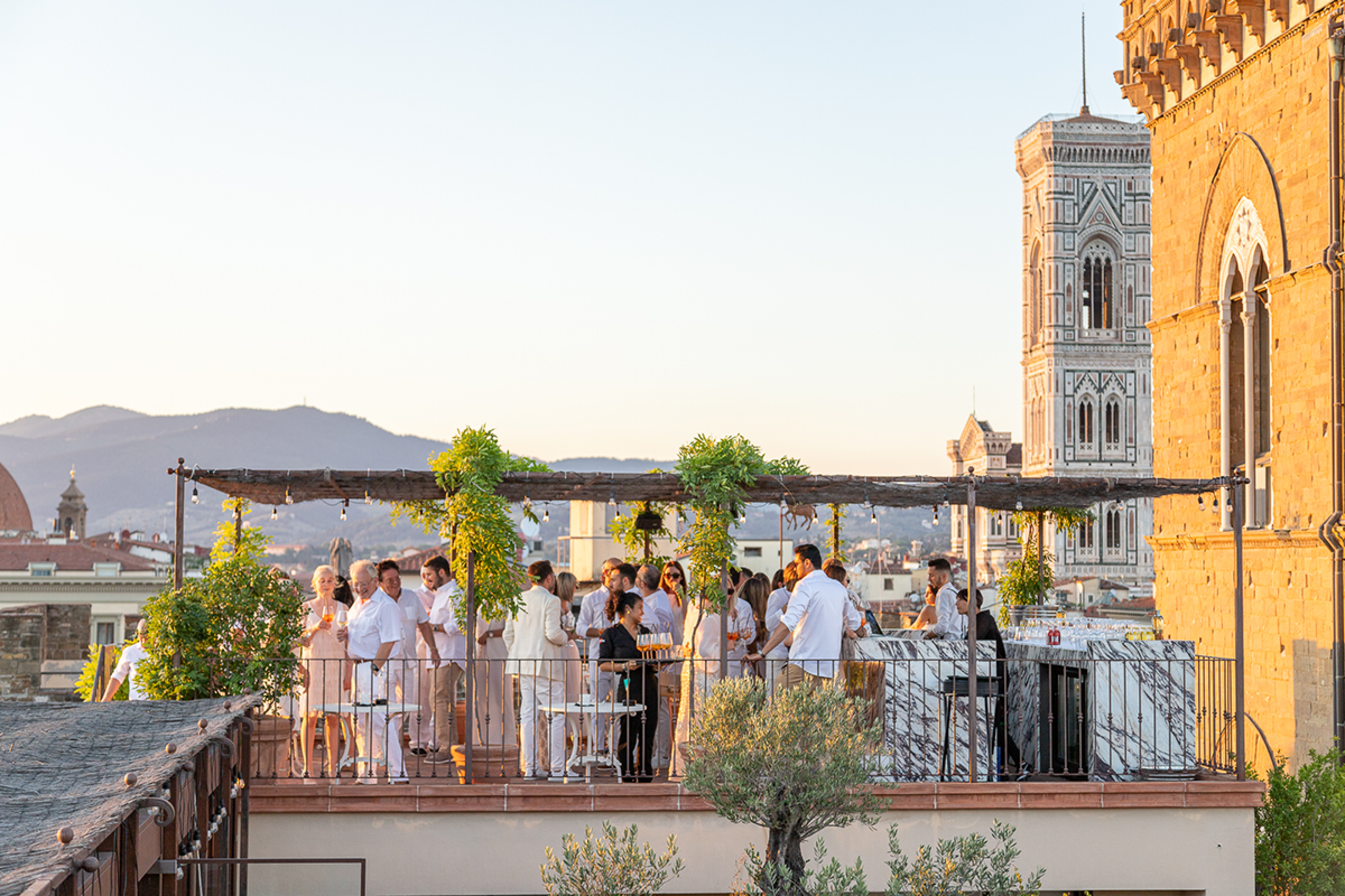 summer rooftop party in florence