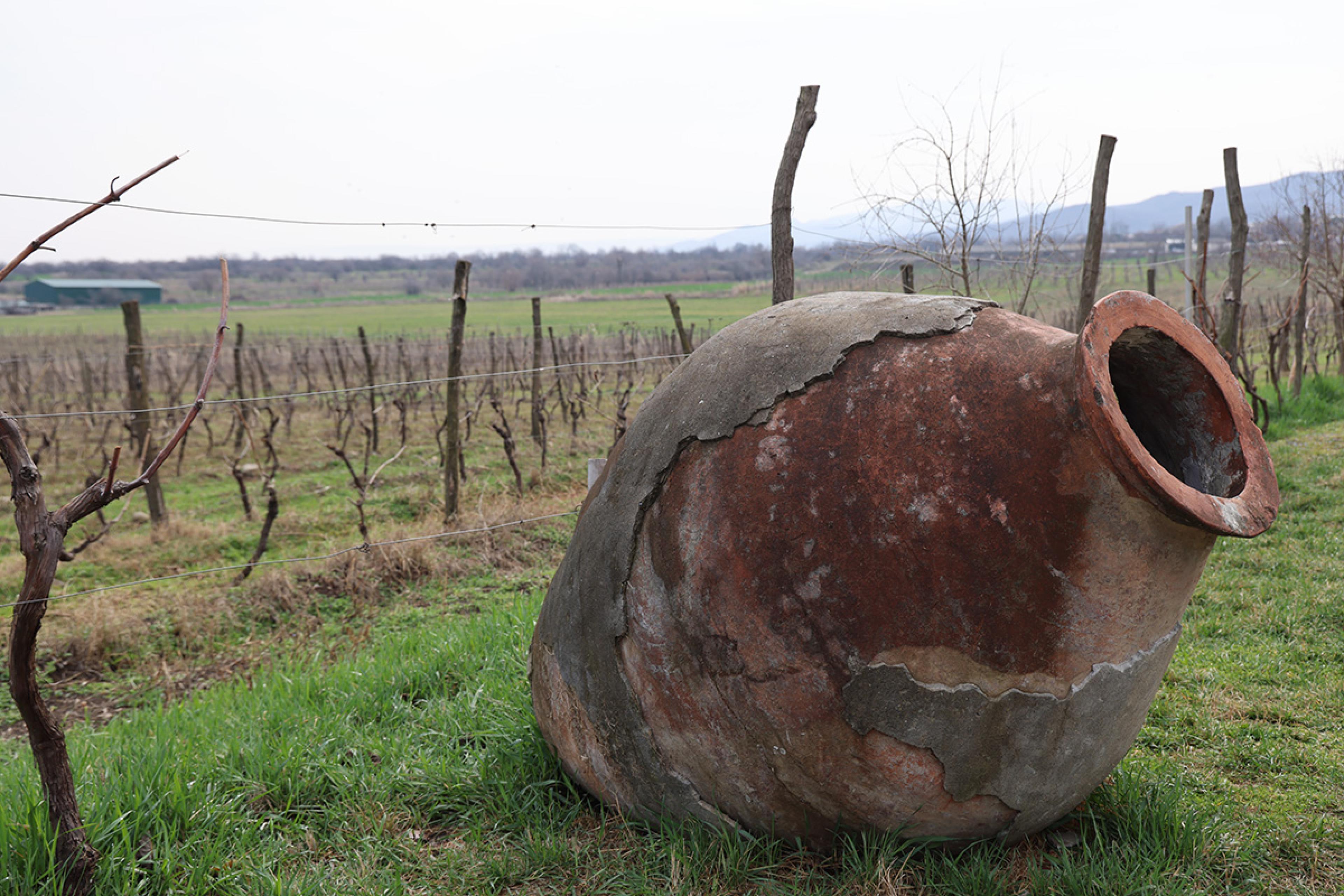 large clay wine vessel