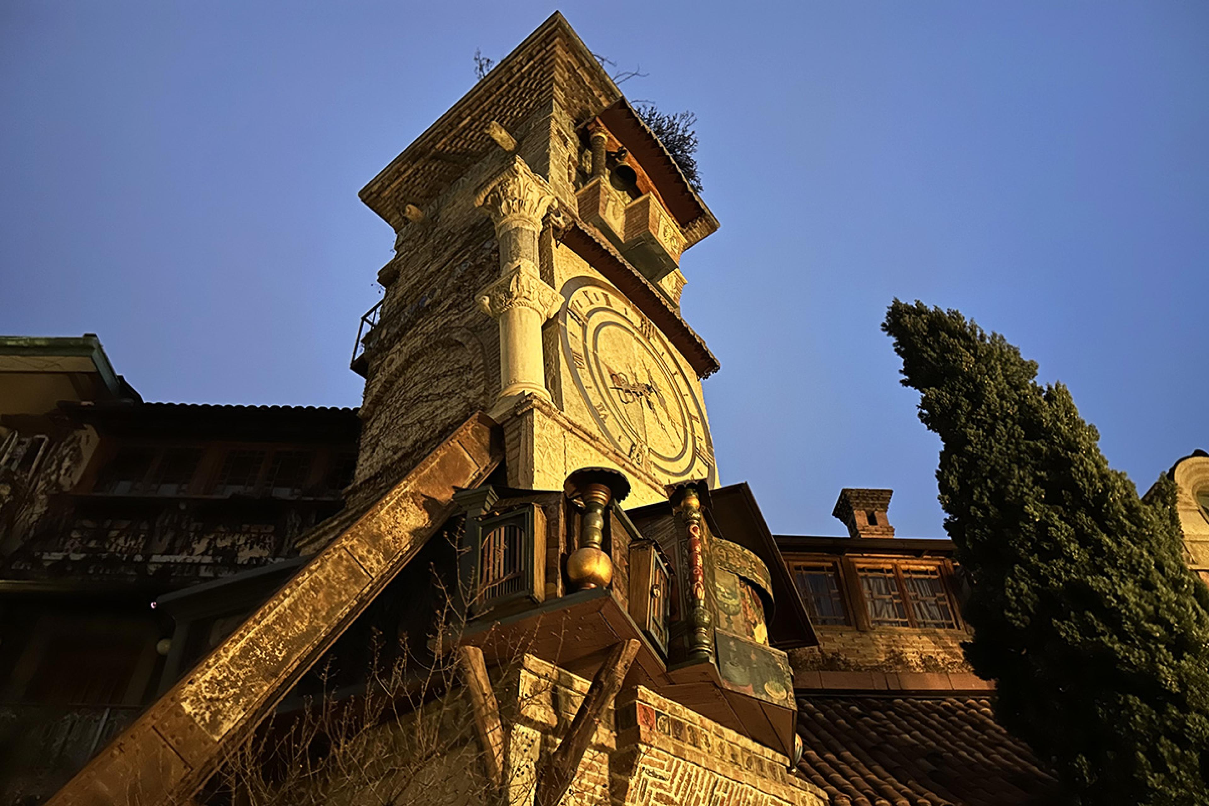 clocktower at sunset