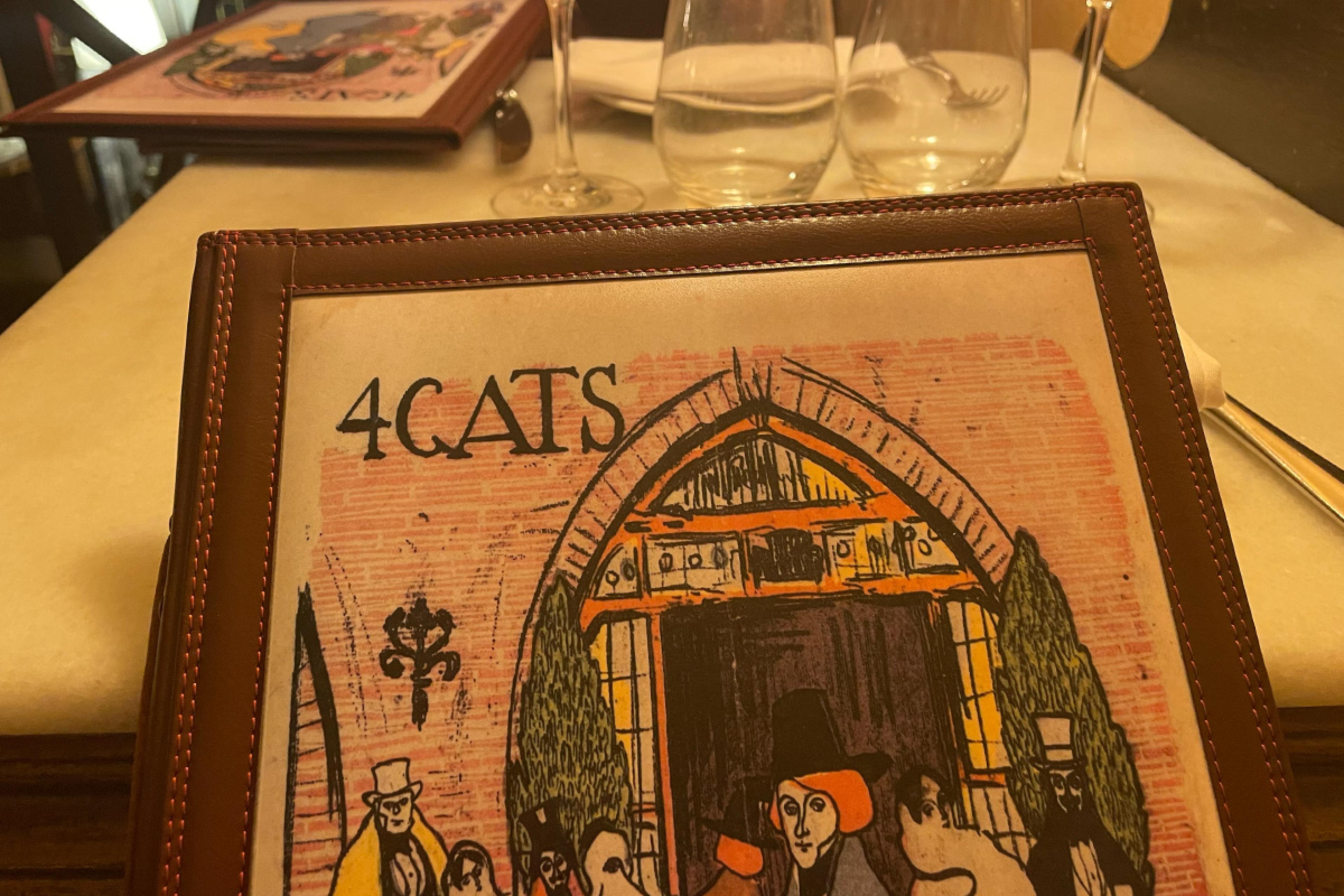 menu with art on the front