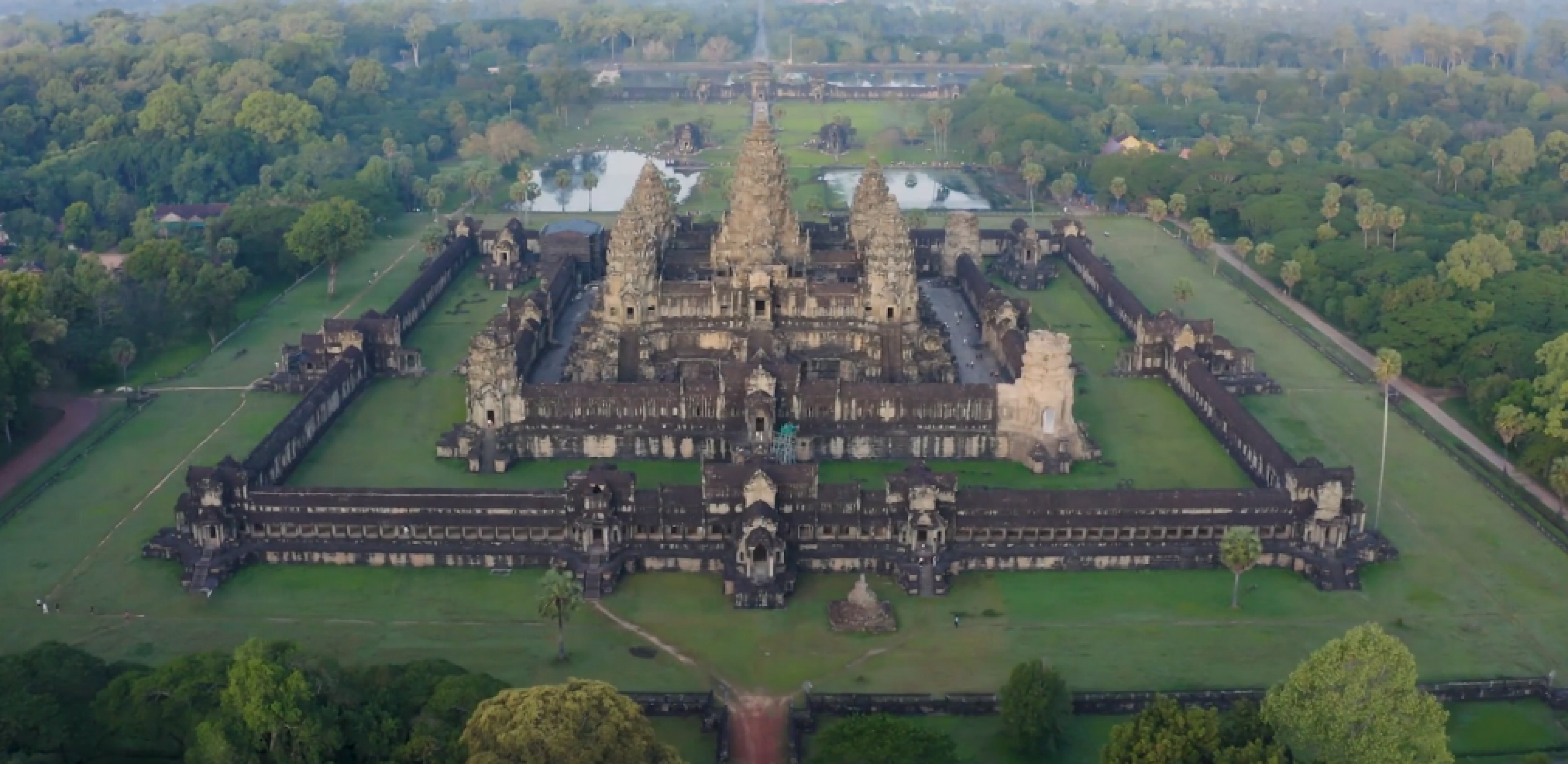 Aerial view of Angkor Wat