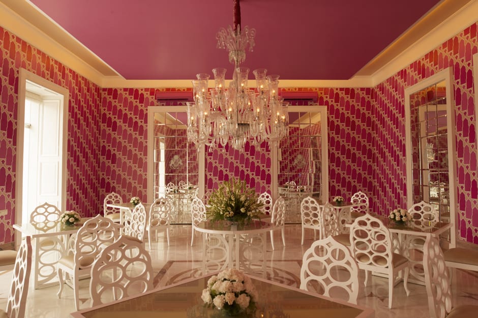 Dining room at 51 Shades of Pink in Jaipur India
