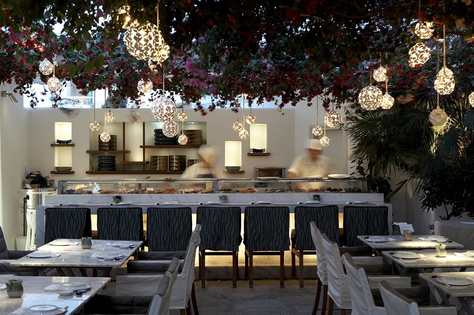 Nobu restaurant in Mykonos Greece