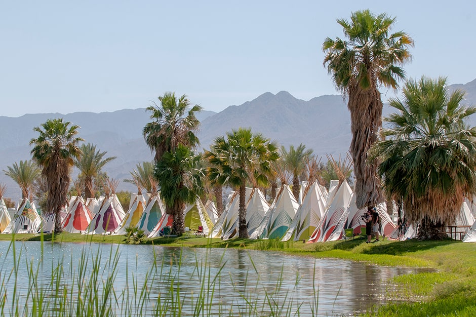 Tents at Coachella