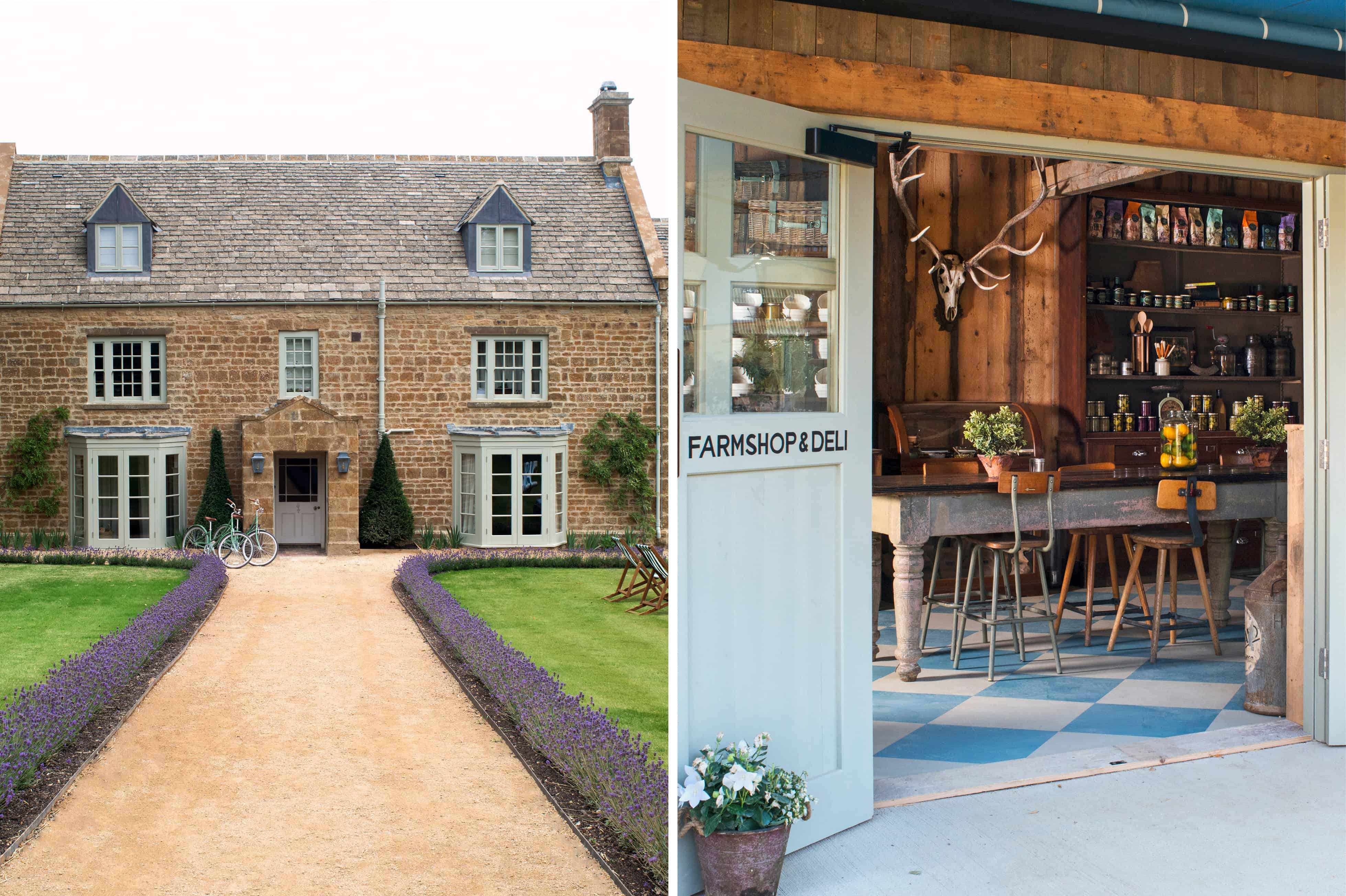 Soho Farmhouse exterior and interior in The Cotswolds, Britain