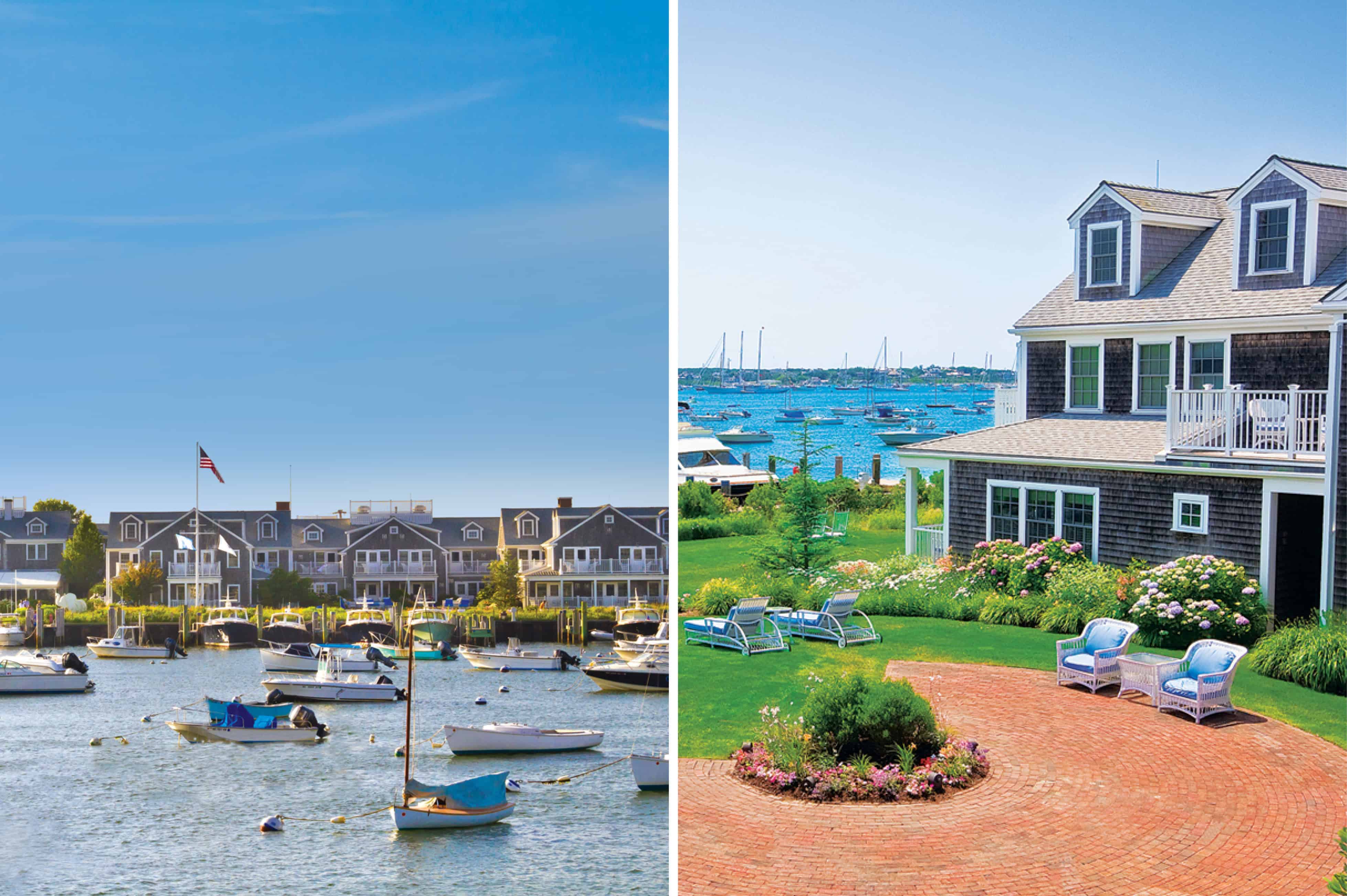 White Elephant hotel waterfront and grounds in Nantucket