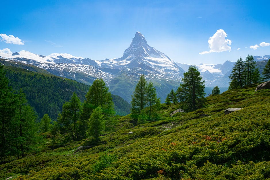 Landscape of the Matterhorn, taken on a hike in Zermatt, Courtesy Ian Tibbals