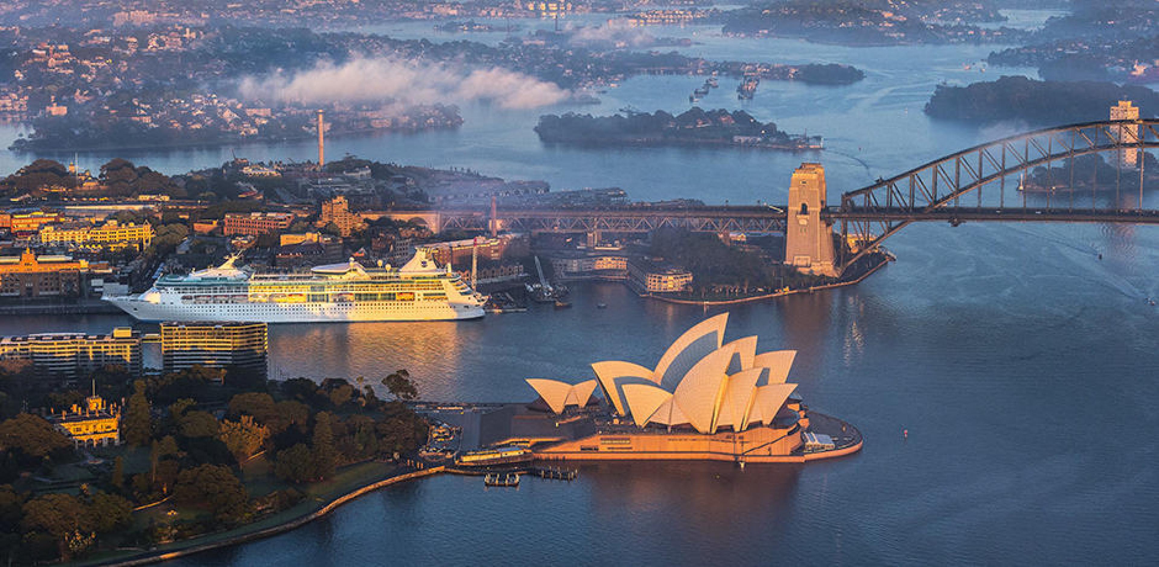 Aerial view of Sydney Harbour, Sydney - Courtesy Visit NSW