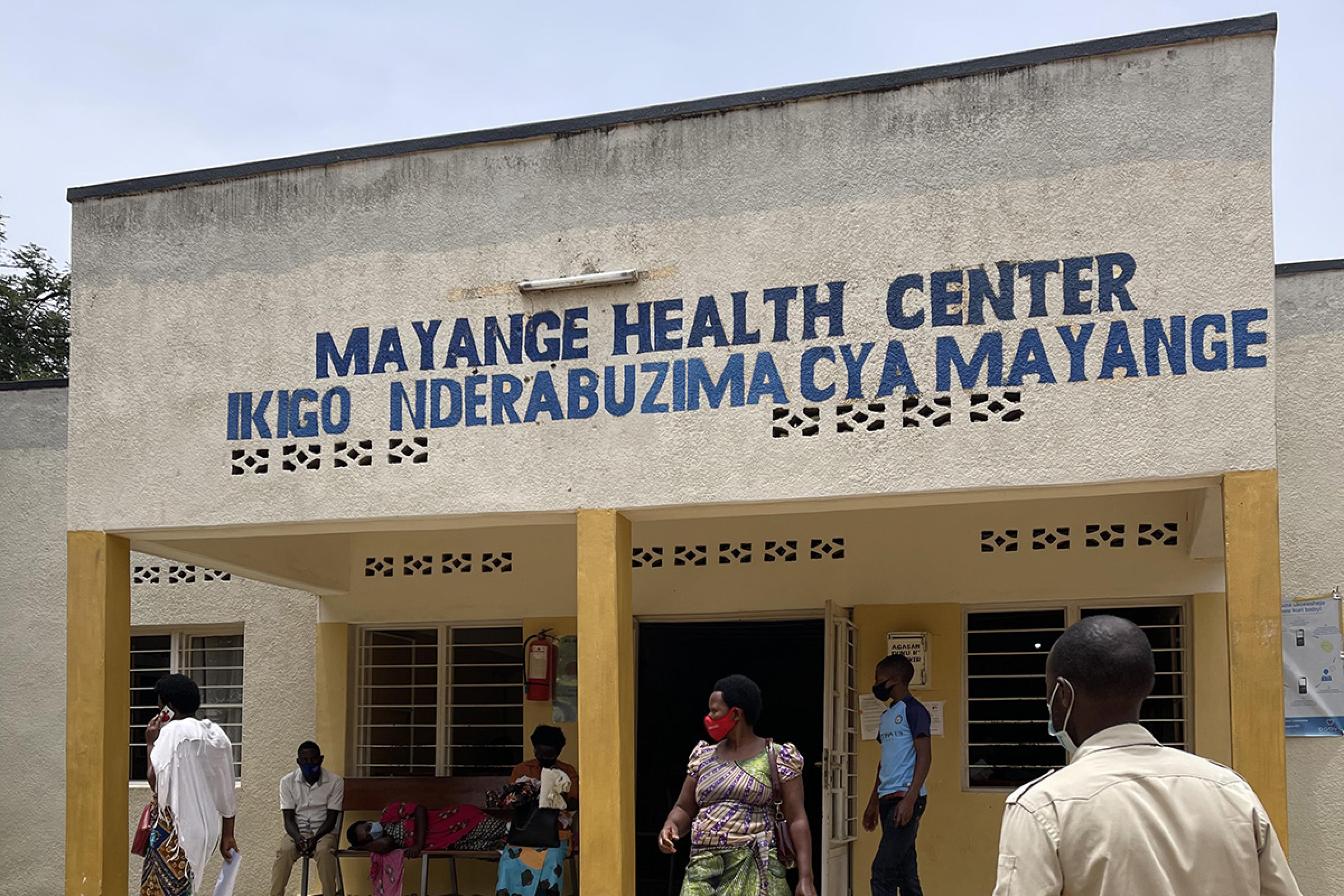 exterior of the Myange Health Center in Rwanda