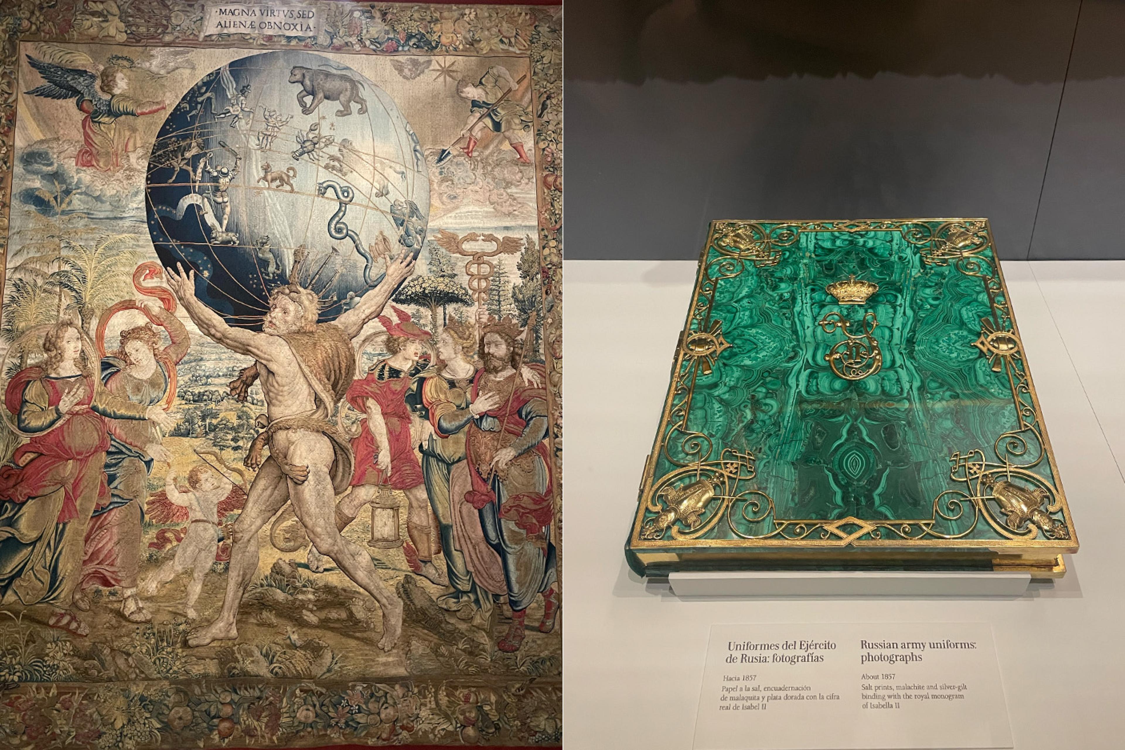 old tapestry and a jade book