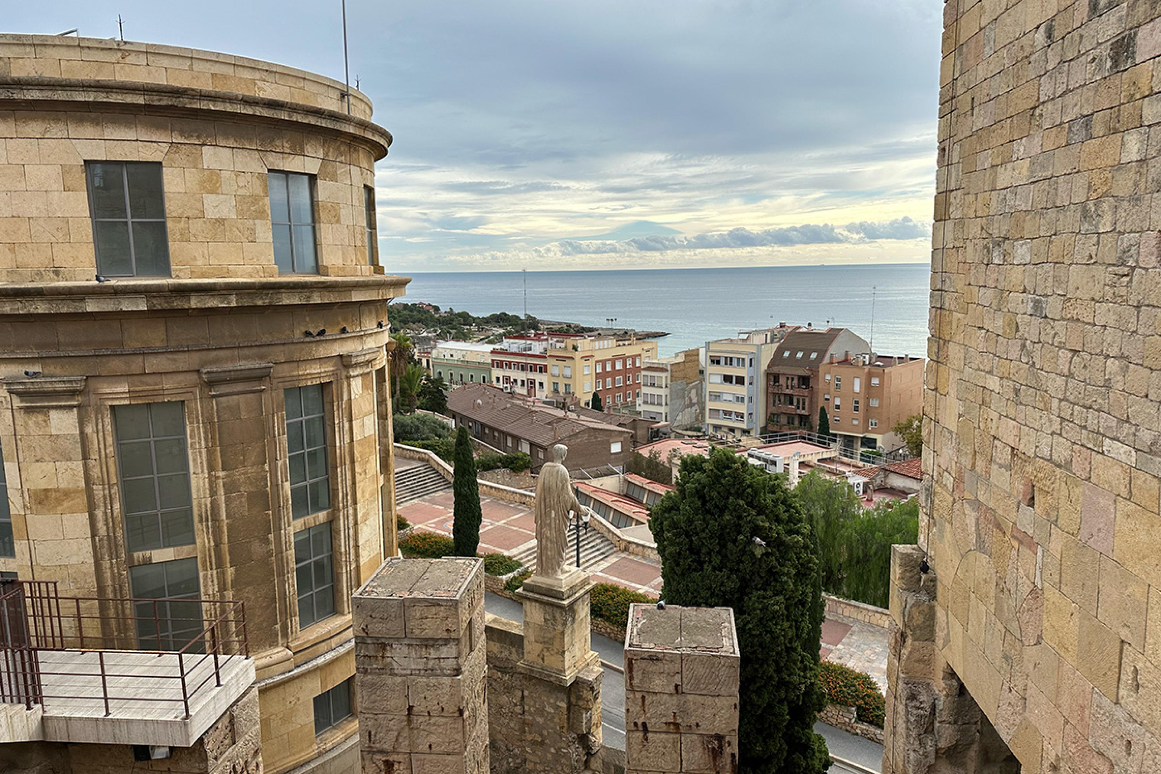 roman building overlooking the sea