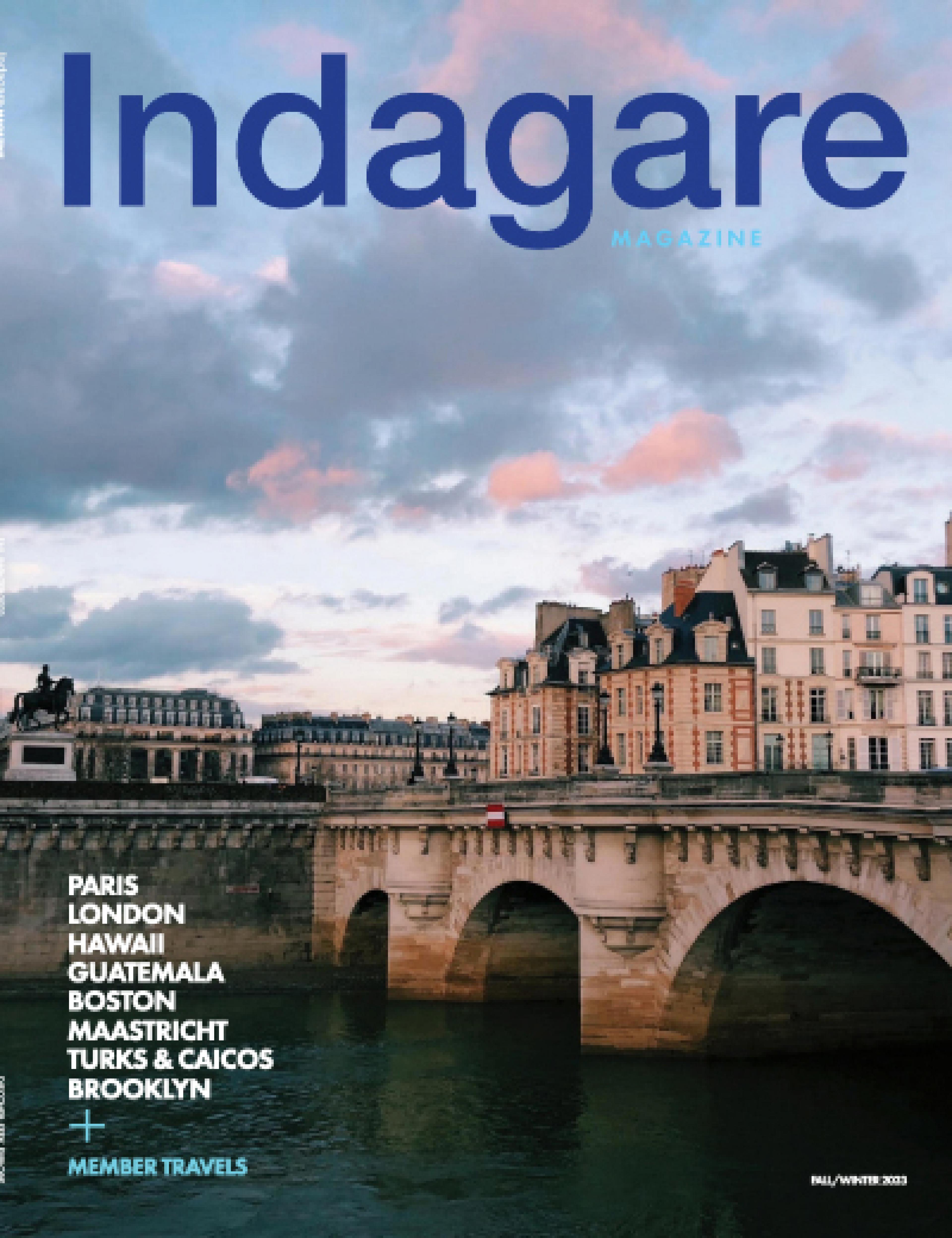 Image 2023 Indagare Winter Magazine Cover