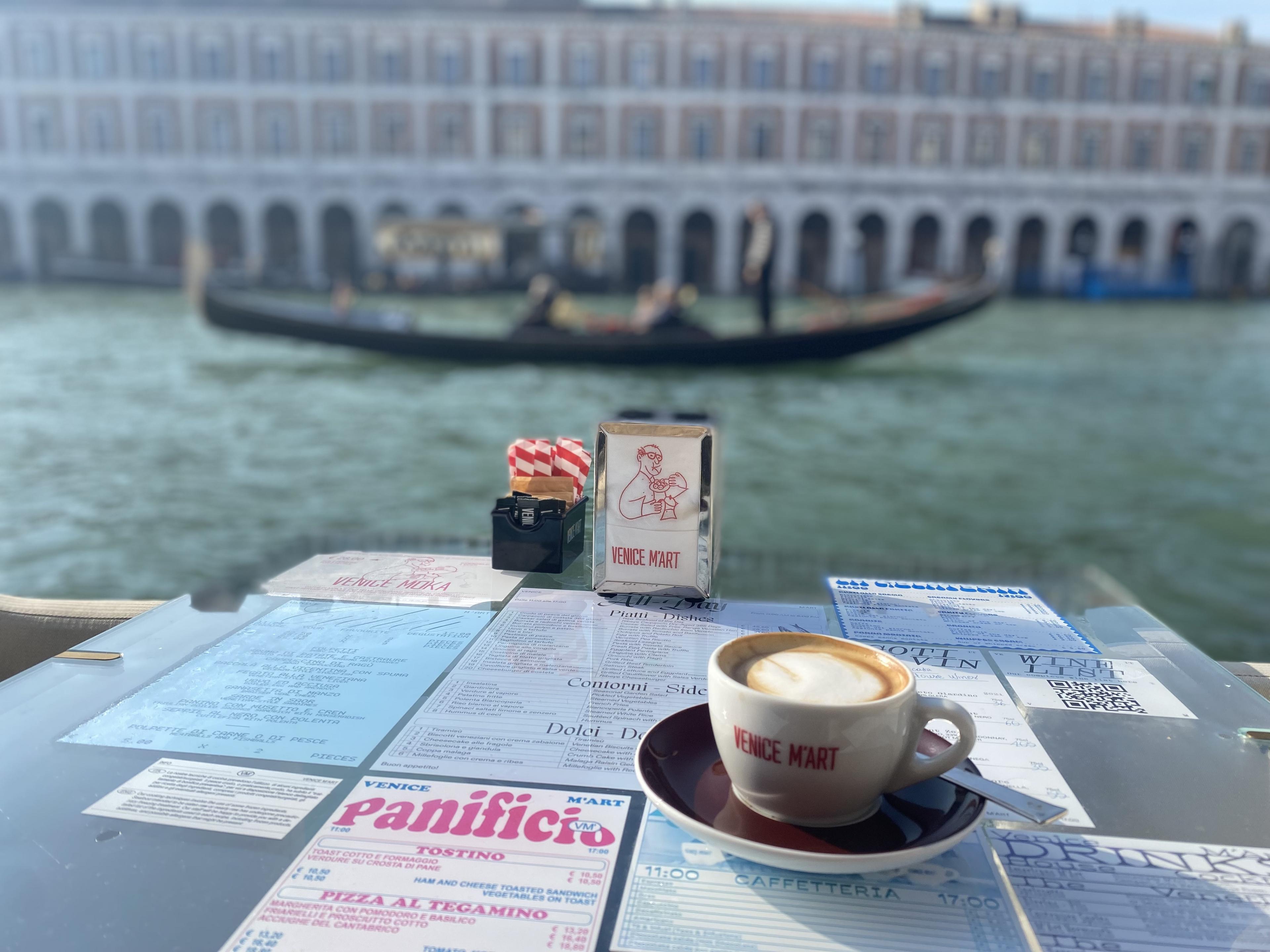 Cappuccino at M'Art, at the Venice Venice Hotel