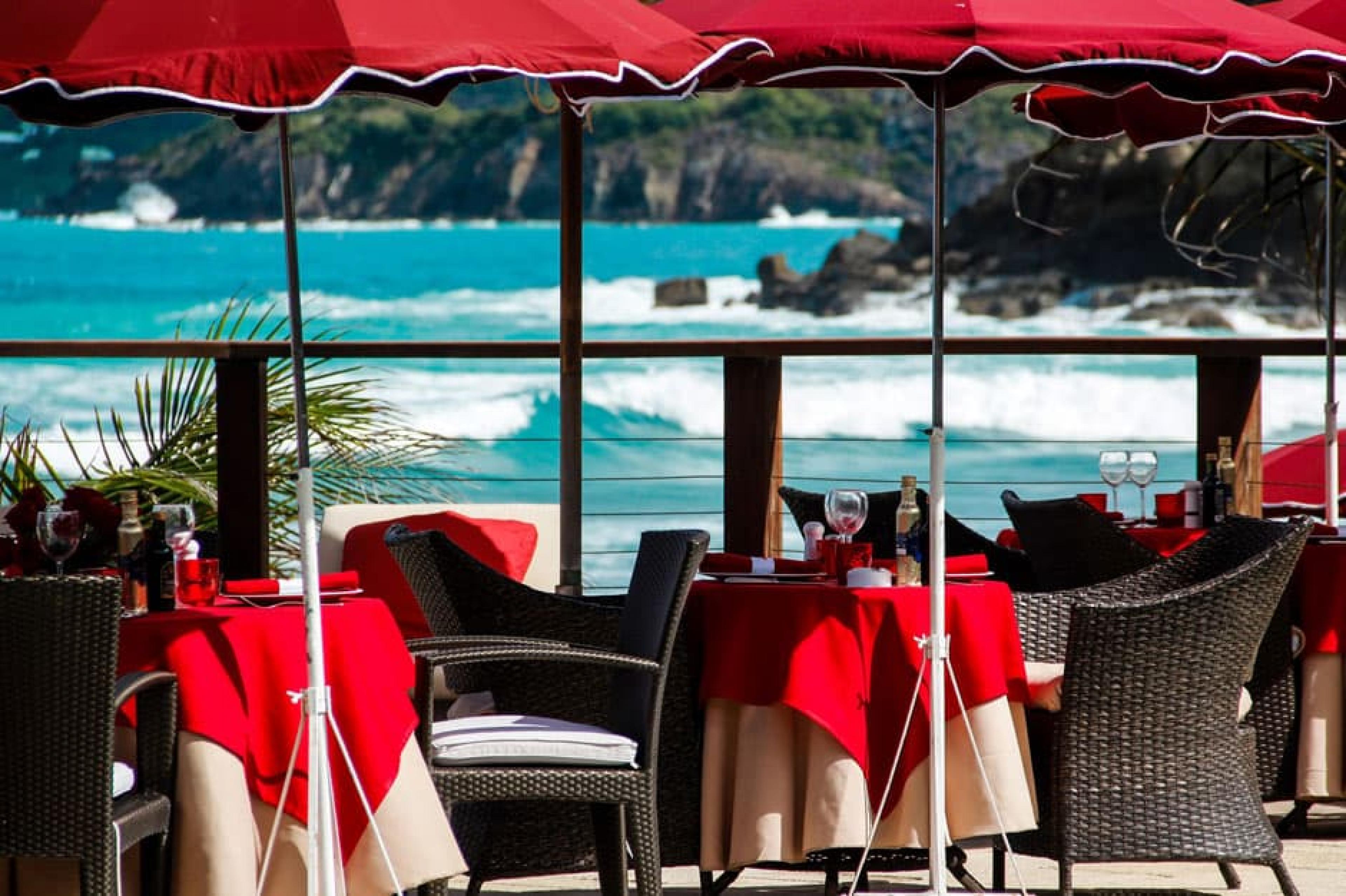 Dinning Area at La Voile Rouge, St. Barth's, Caribbean