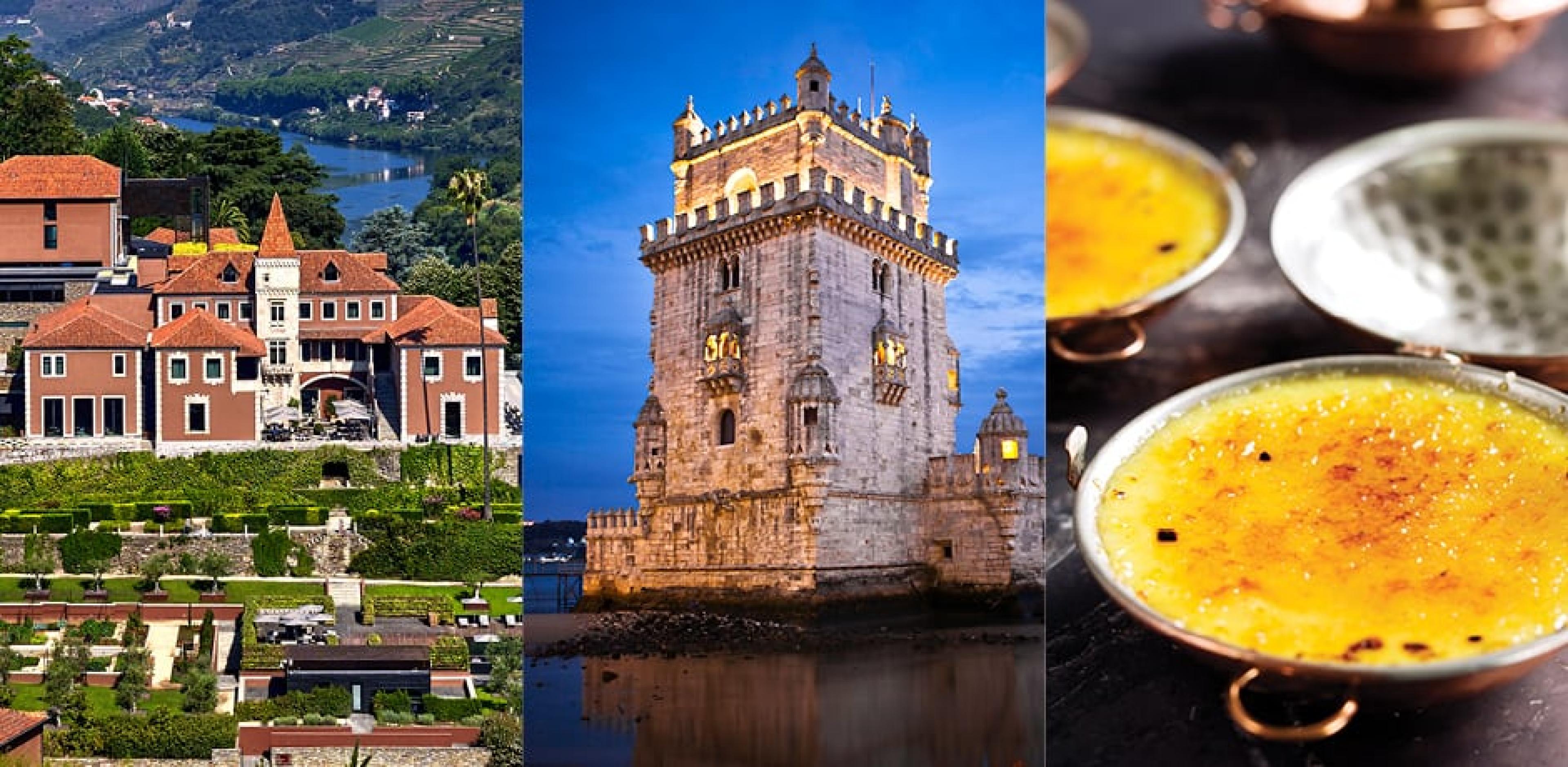 Six Senses Portugal resort, old building, and custard desserts