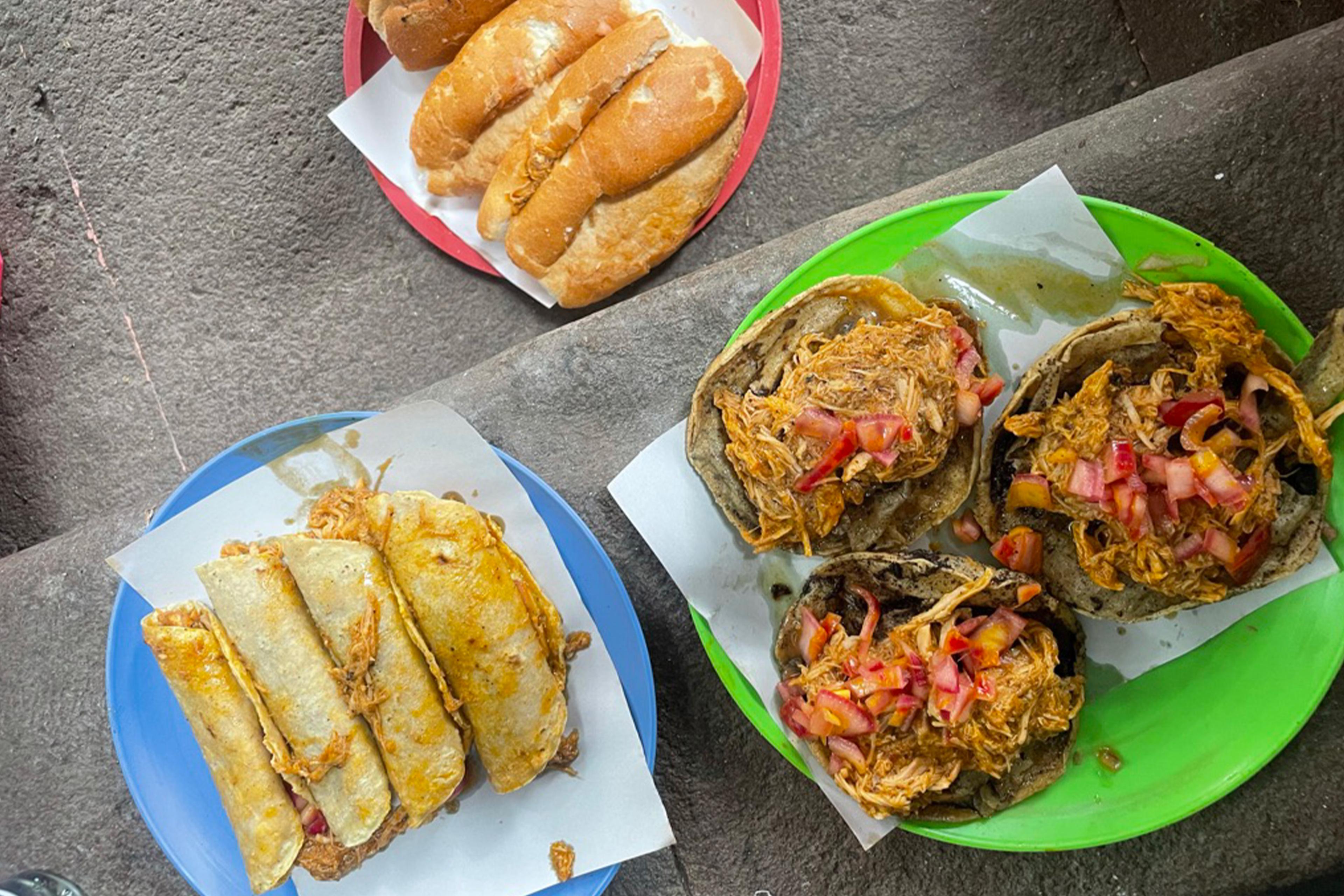 array of mexican street food