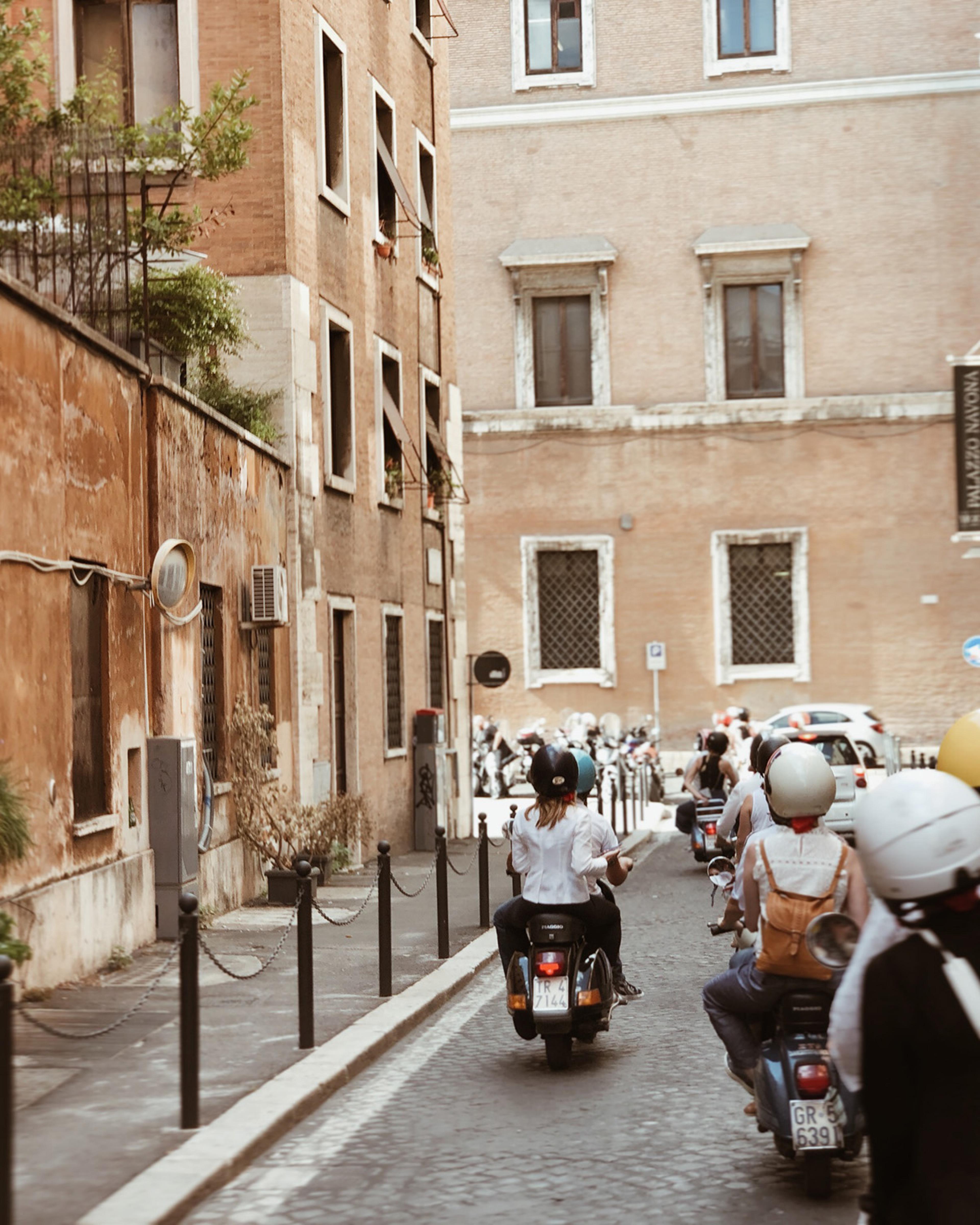 vespas in the streets of Rome