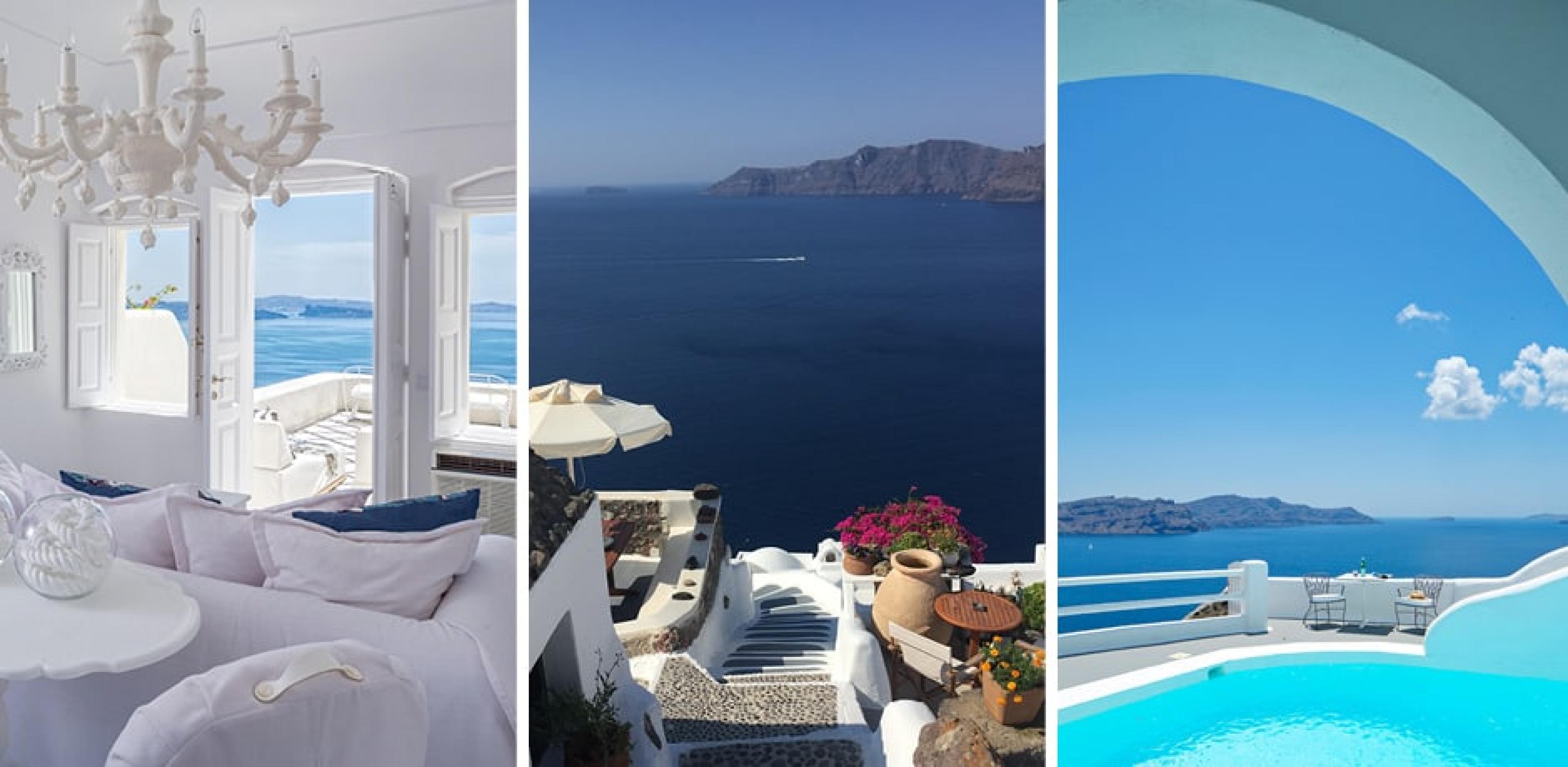 Canaves Suites, a Oia scenic, and Kirini in Santorini Greece