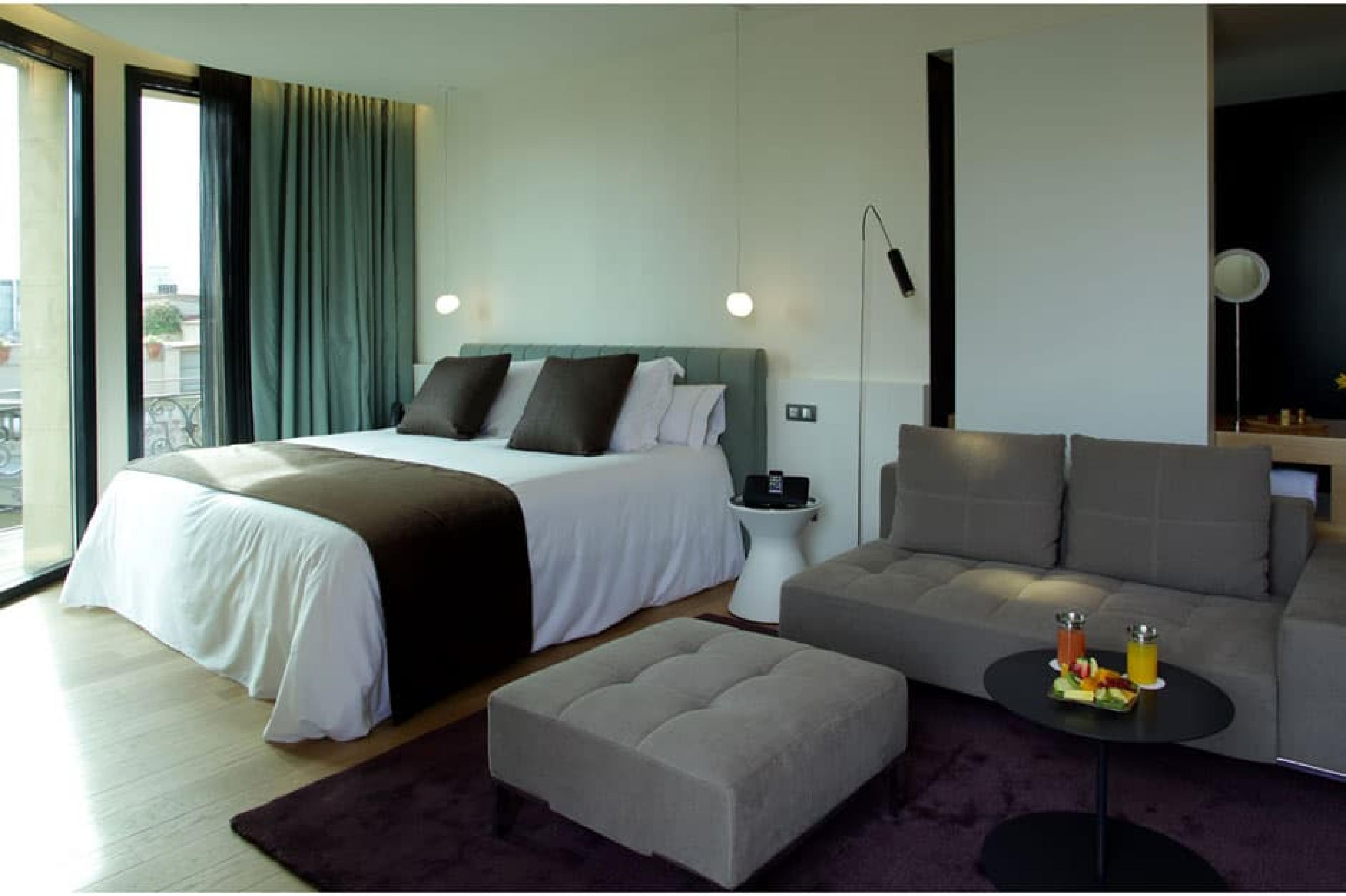 Bedroom at Ohla Hotel, Barcelona, Spain 