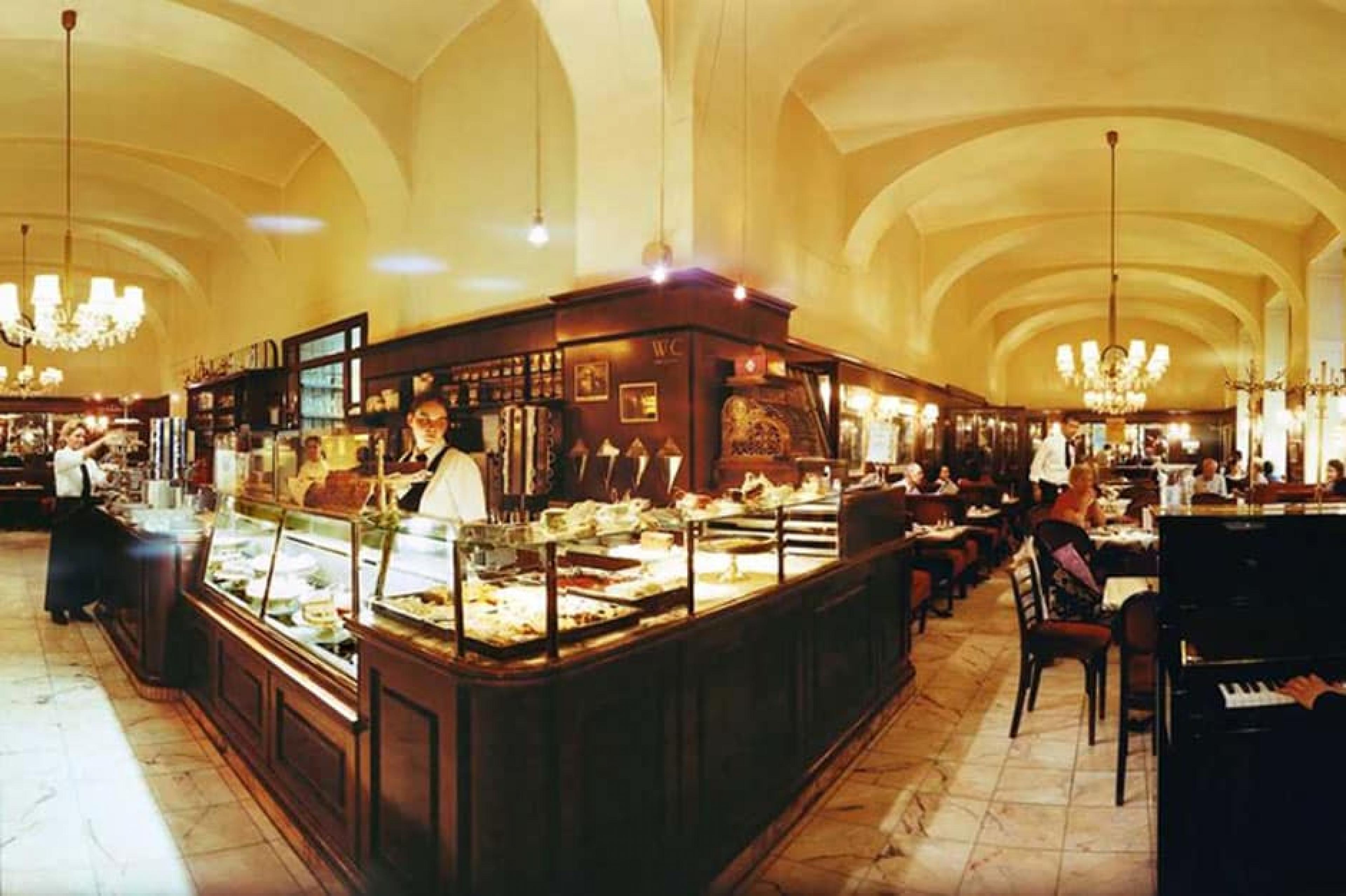 Dinning Area at Café Diglas, Vienna, Austria