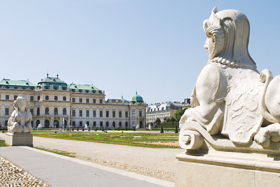 Exterior of the Belvedere in Vienna Austria