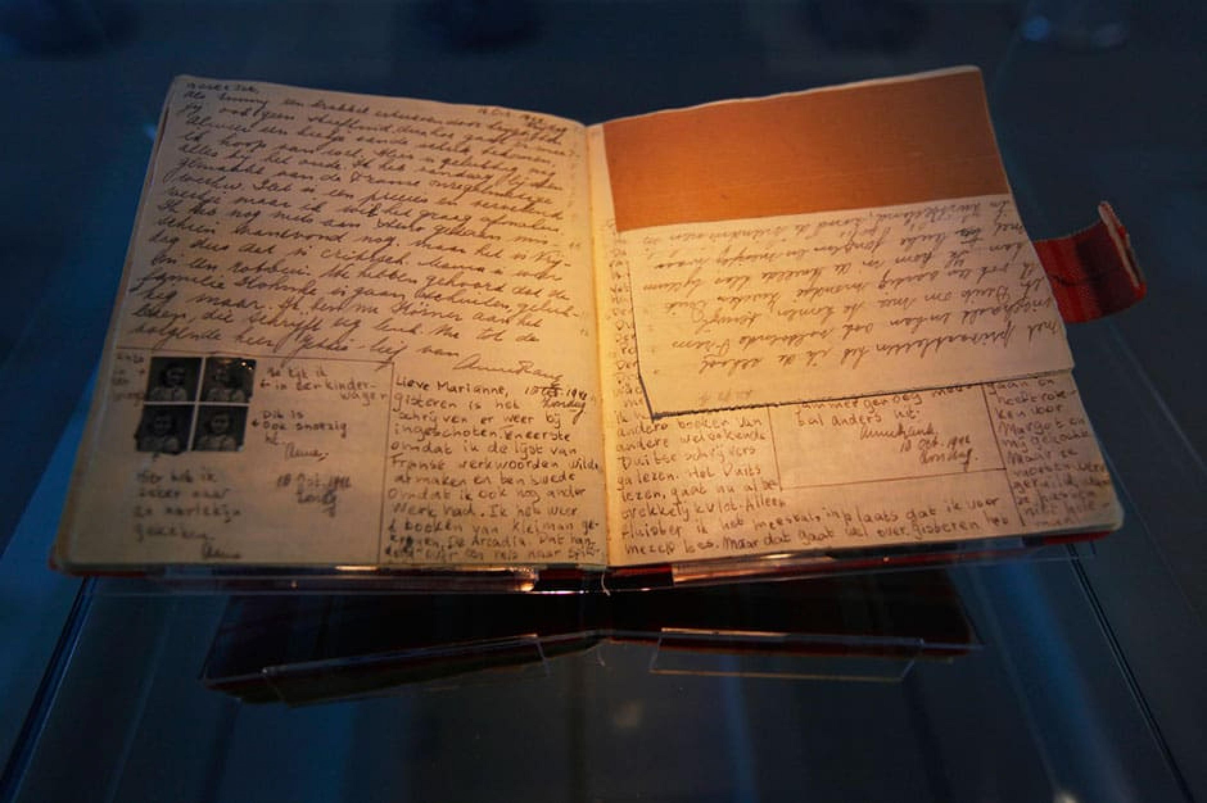 Diary of Anne Frank in Anne Frank Huis at Amsterdam, Netherlands
