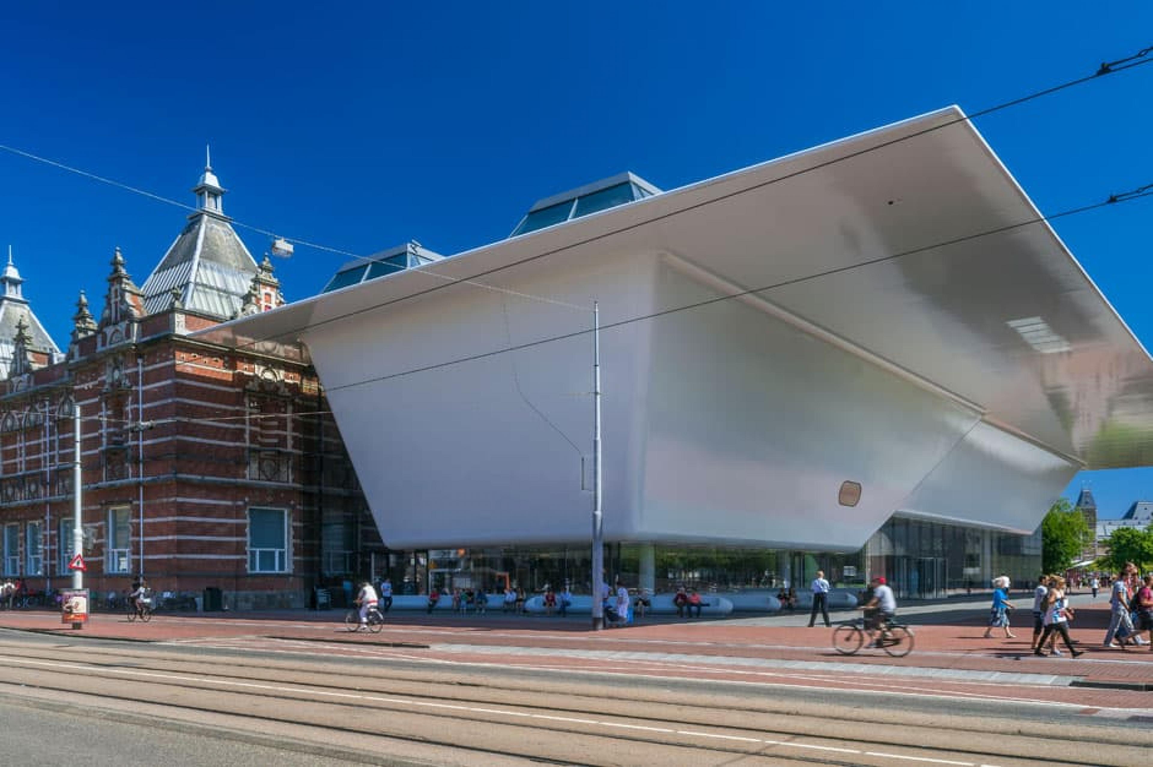 Exterior View-Stedelijk Museum ,Amsterdam, Netherlands-Photo by John Lewis Marshall