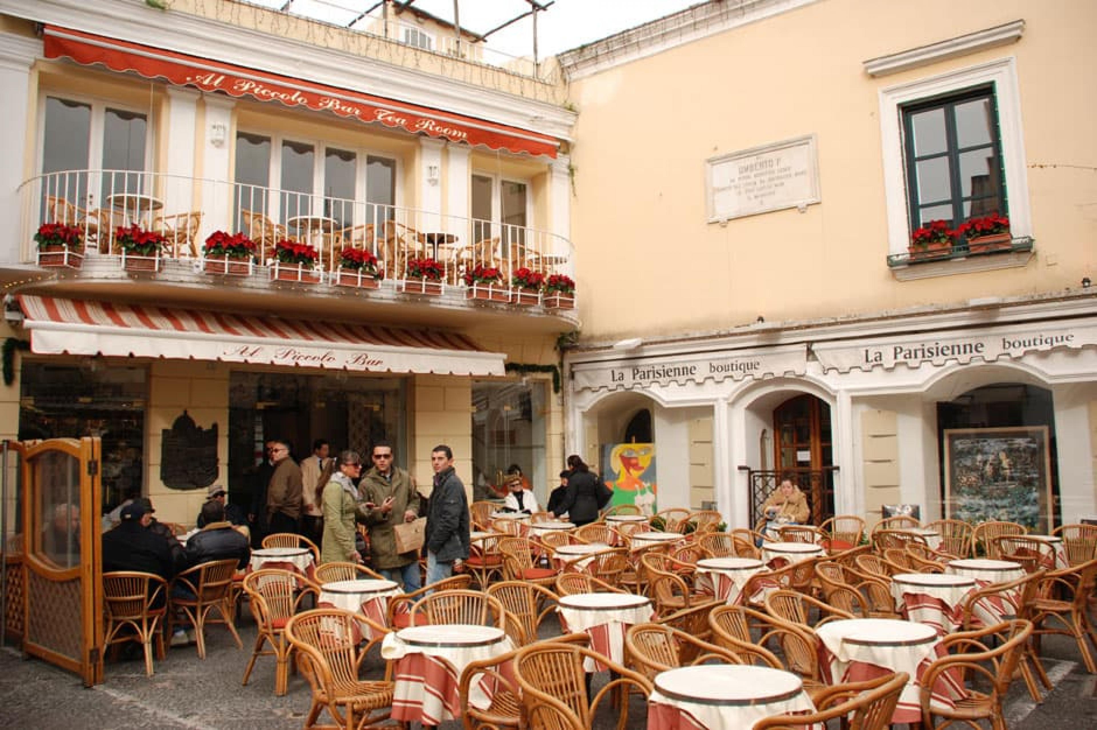 Outdoor Lounge at Al Piccolo Bar, Capri, Italy - Courtesy of Antonio Manfredonio
