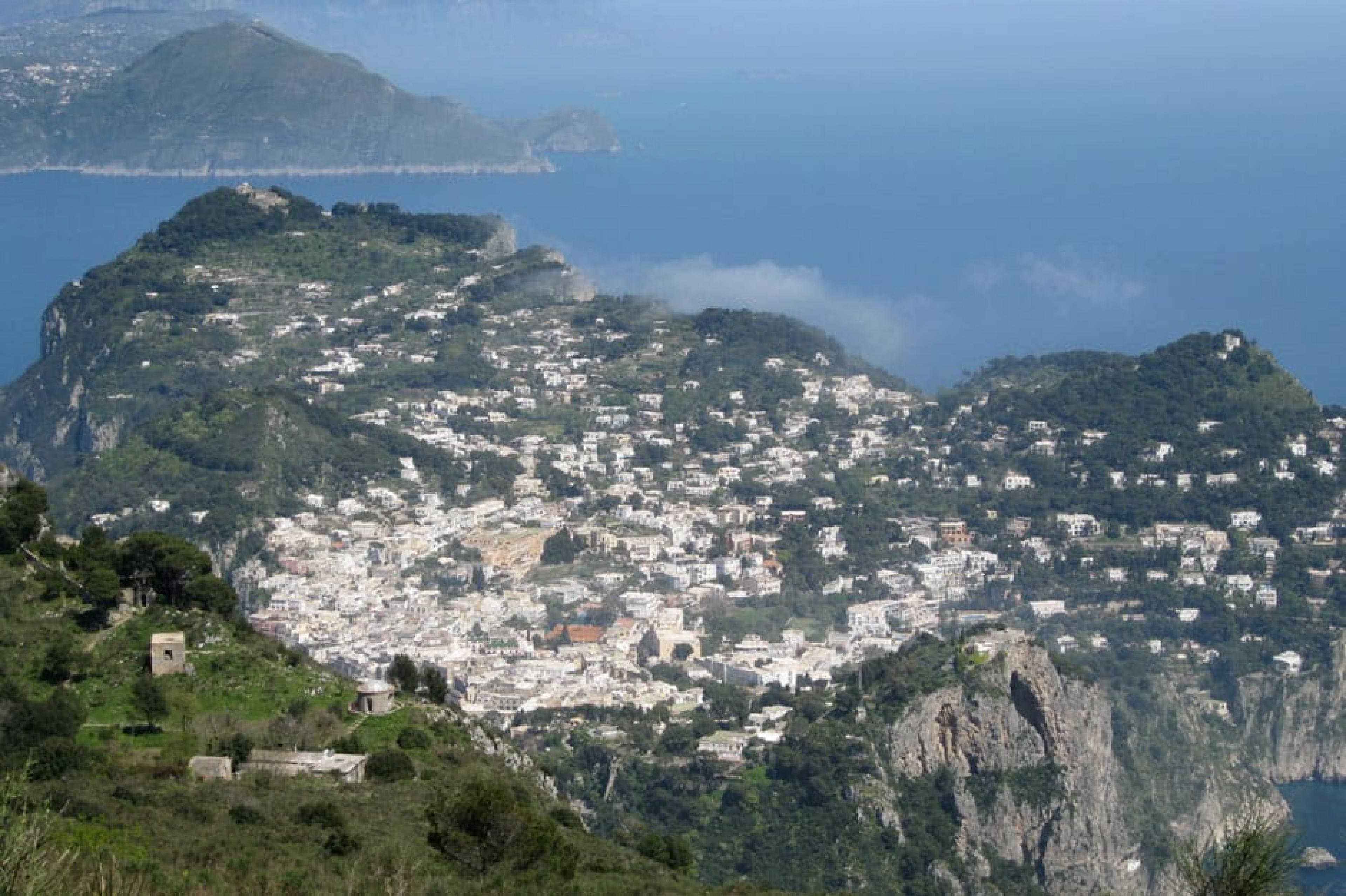 Aerial View-Climb Monte Solaro ,Capri, Italy