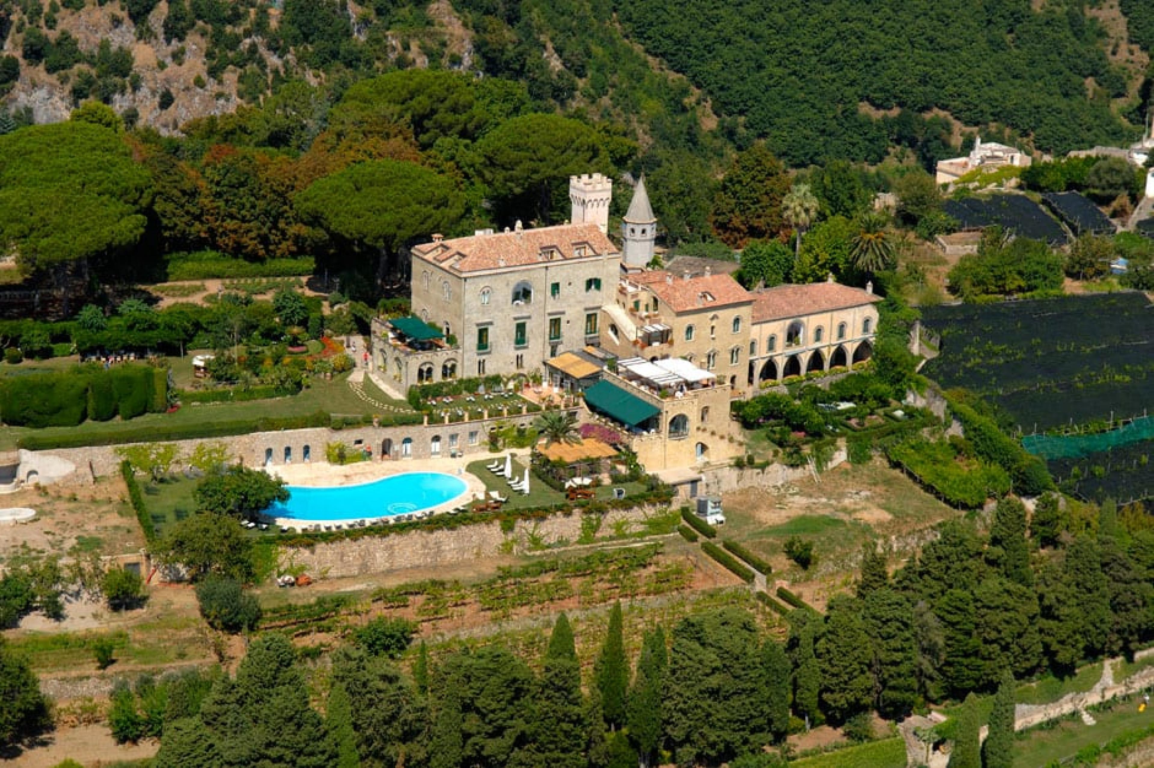 Aerial View -  Villa Cimbrone, Amalfi Coast, Italy - Courtesy of Villa Cimbrone