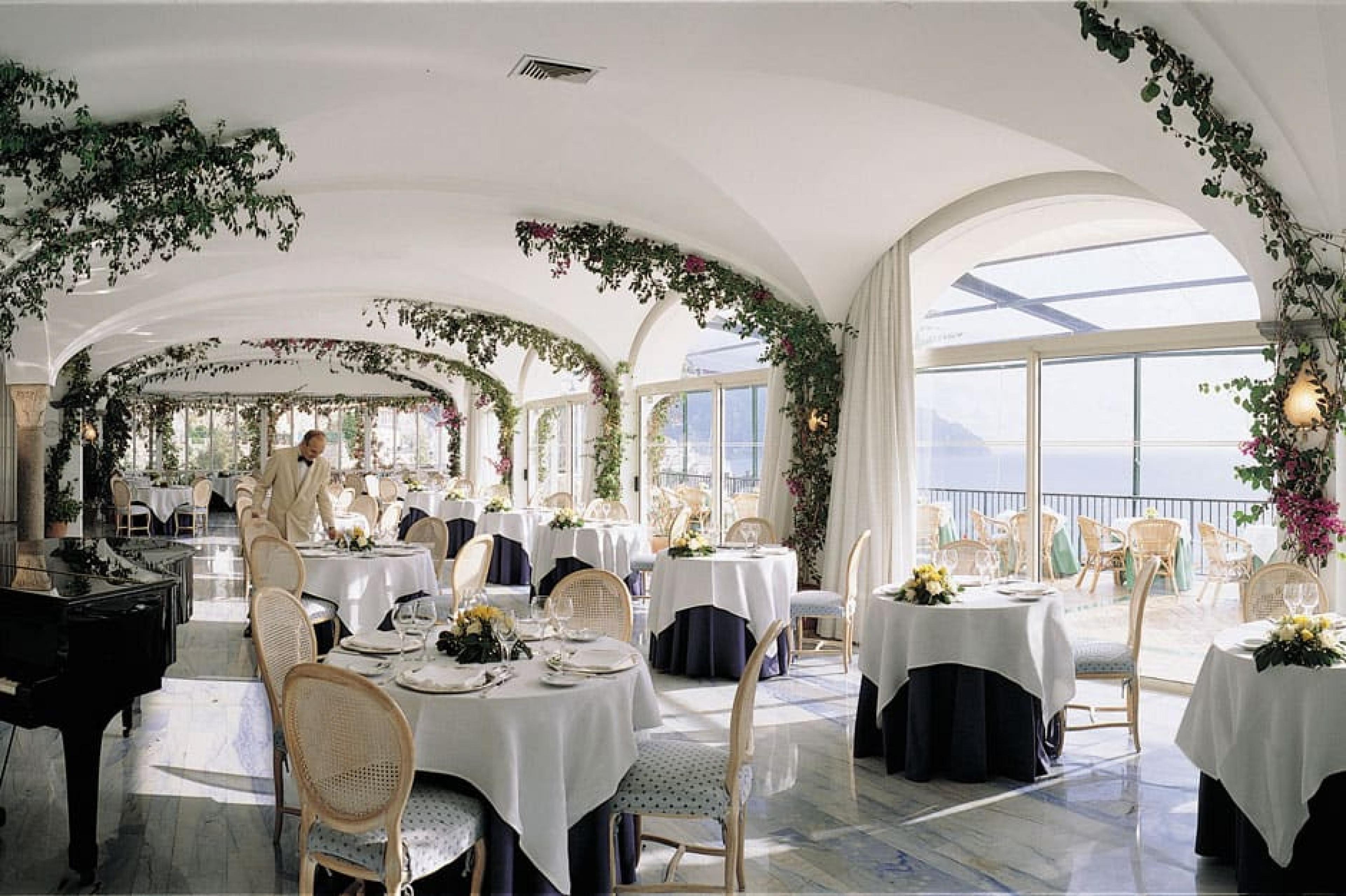 Restaurant at Hotel Santa Caterina, Amalfi Coast, Italy