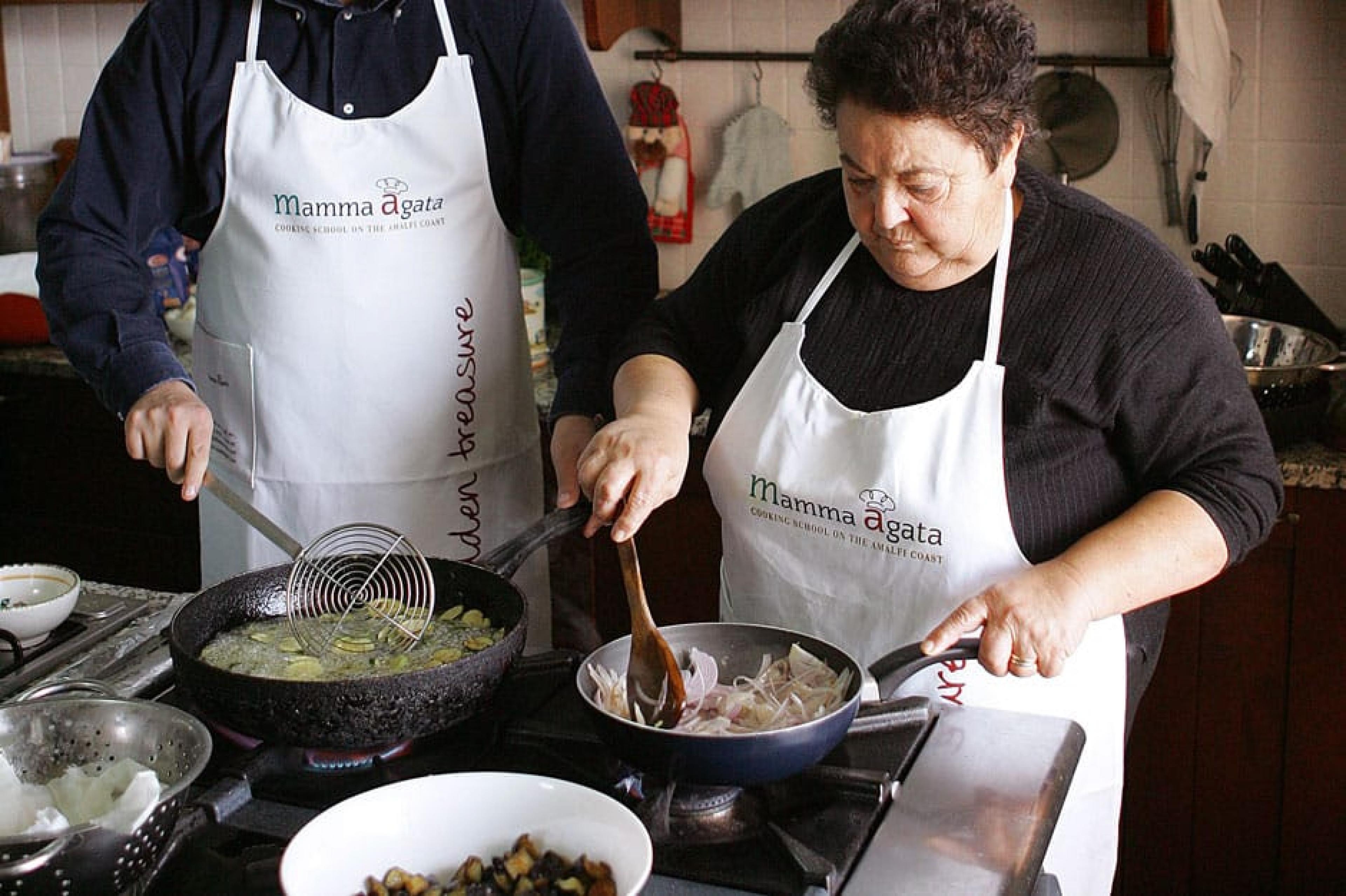 Kitchen at Mamma Agata Cooking School ,Amalfi Coast, Italy- Courtesy of Mamma Agata