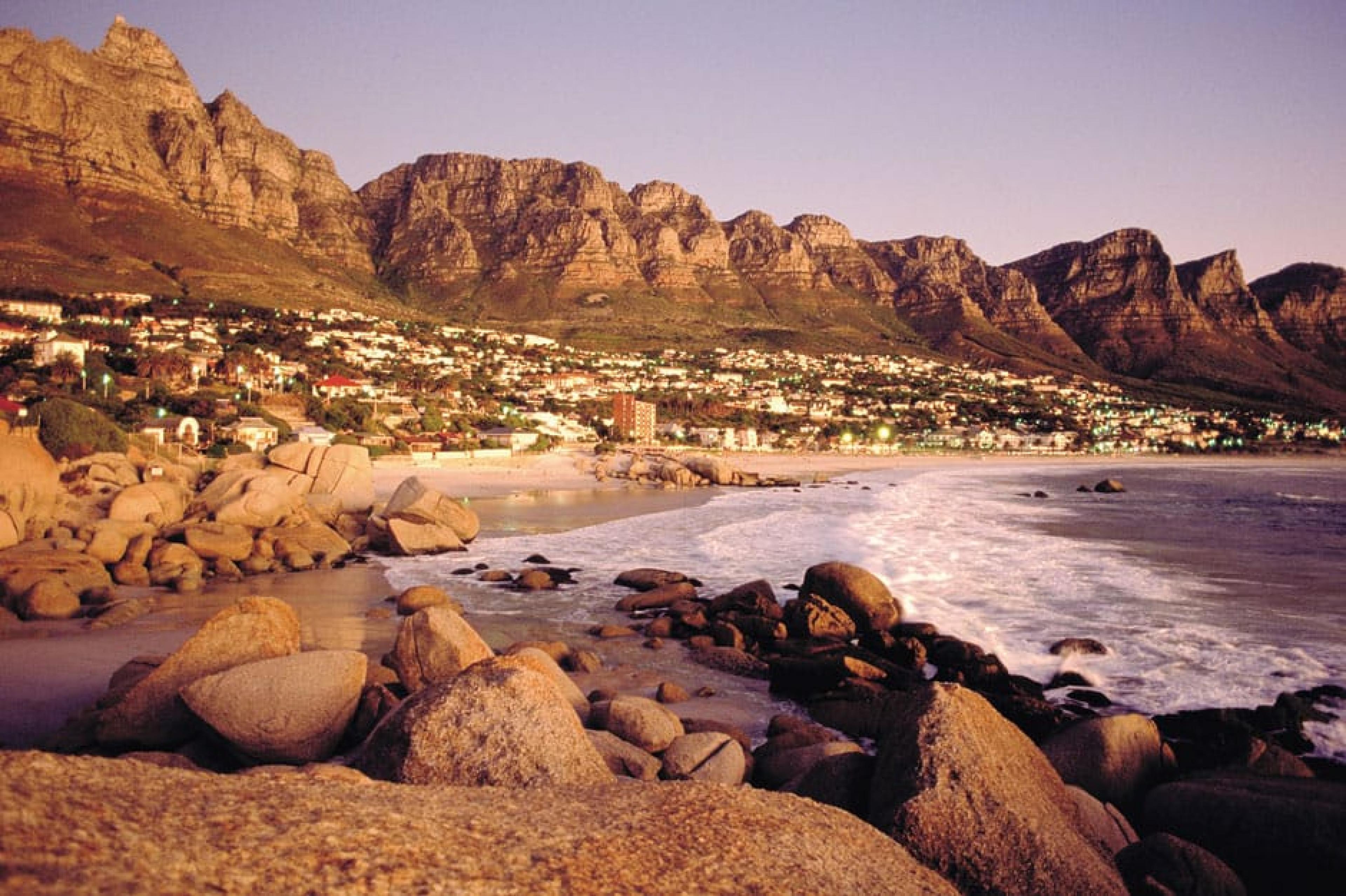 Aerial View-Camps Bay Beach ,Cape Town, South Africa-Courtesy of Jon Hrusa