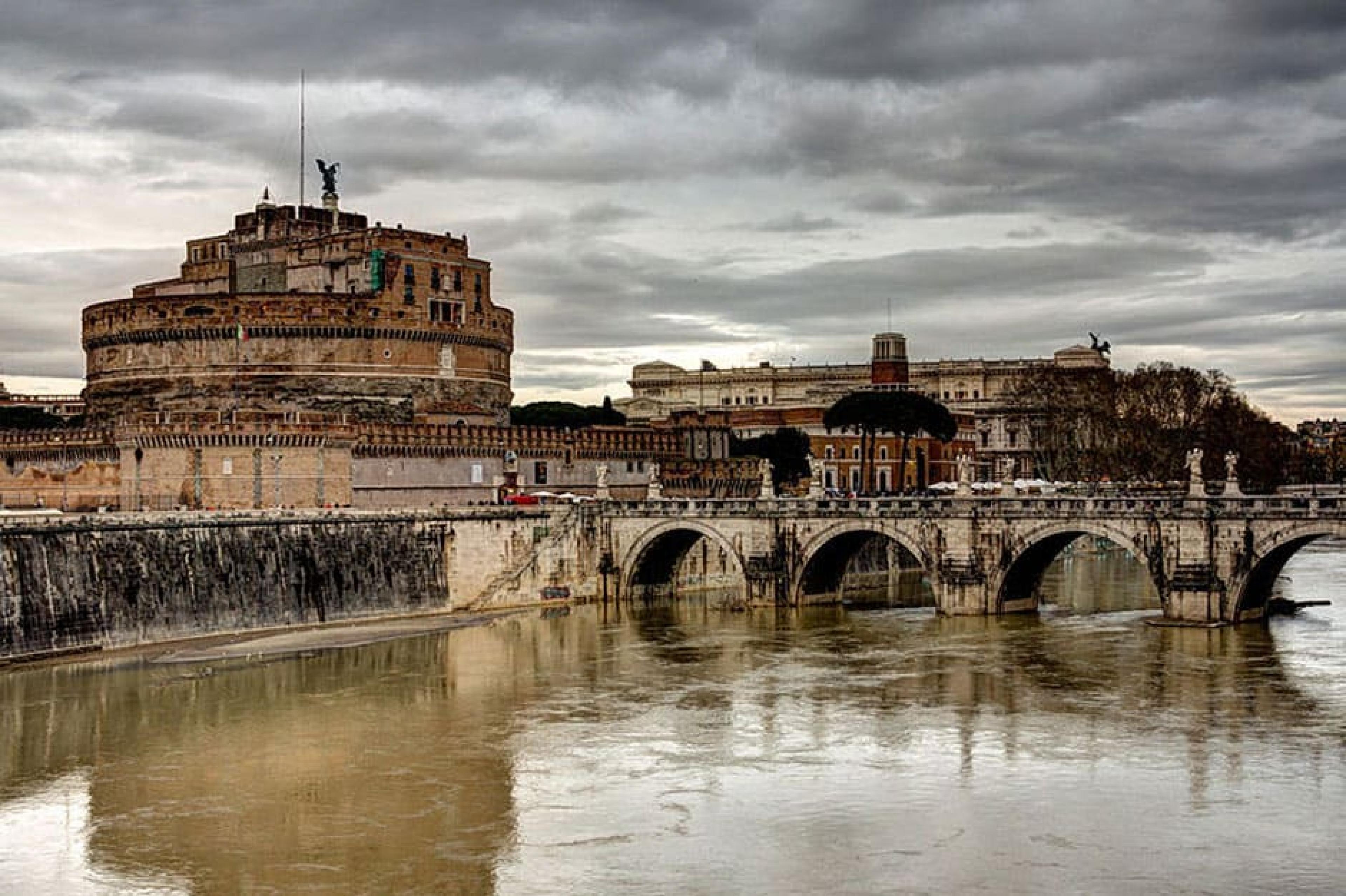 Aerial View-Castel Sant’Angelo ,Rome, Italy