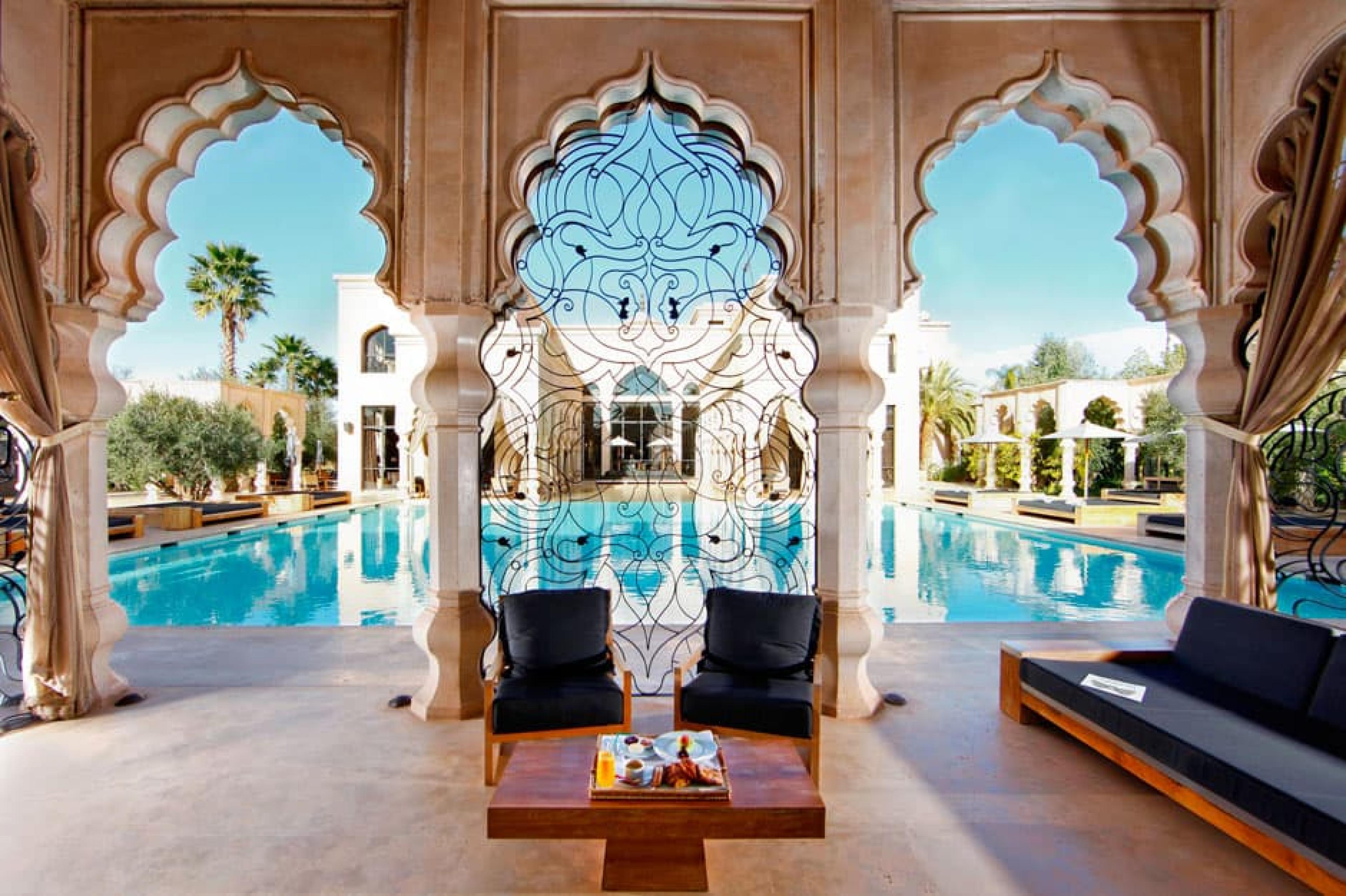 Terrace at Palais Namaskar, Marrakech, Morocco