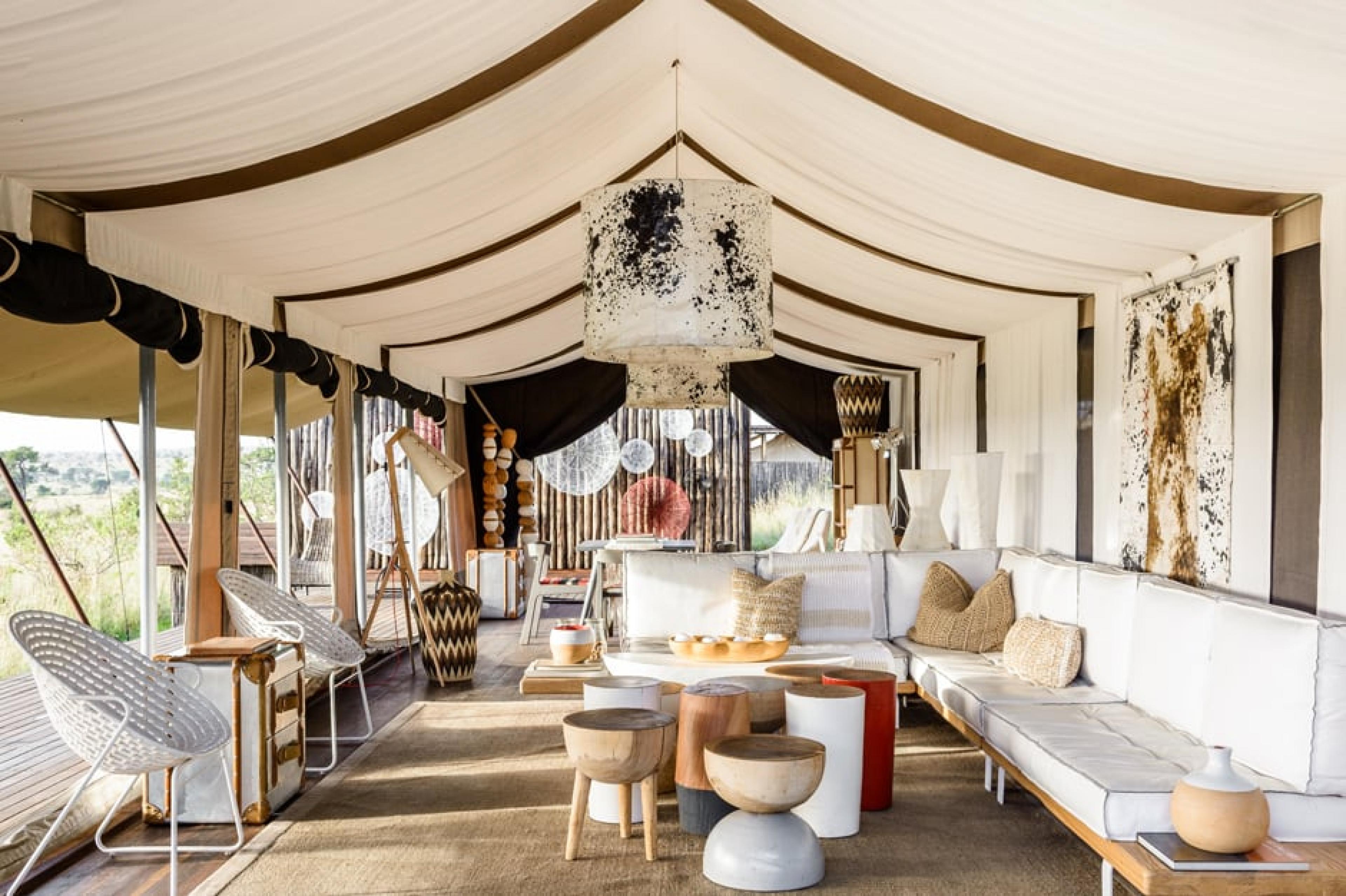 Lounge at Singita Mara River Camp, Tanzania