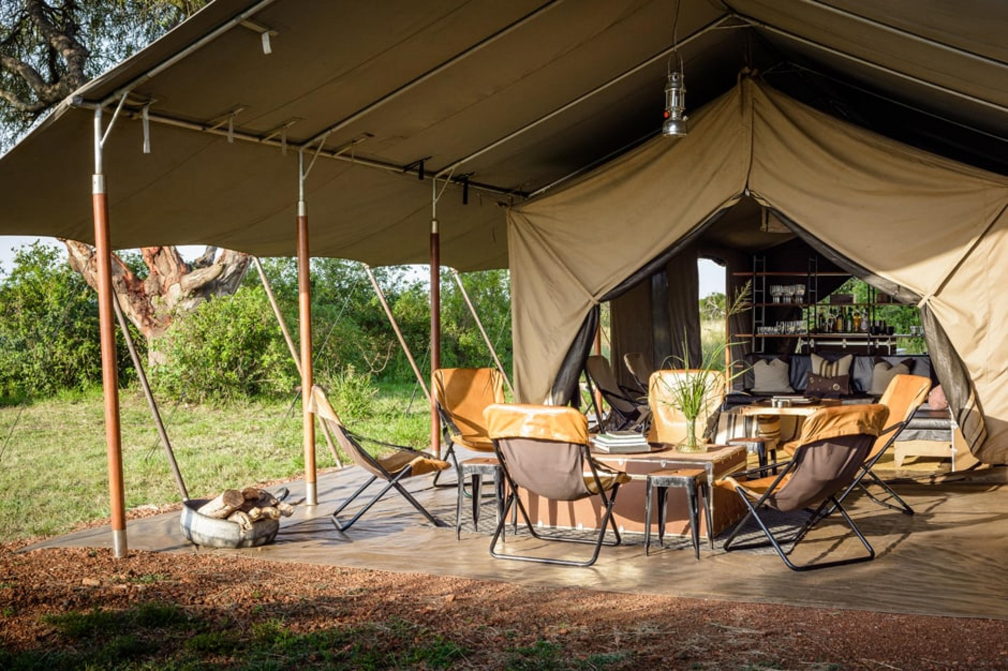 Lounge at Singita Explore, Tanzania