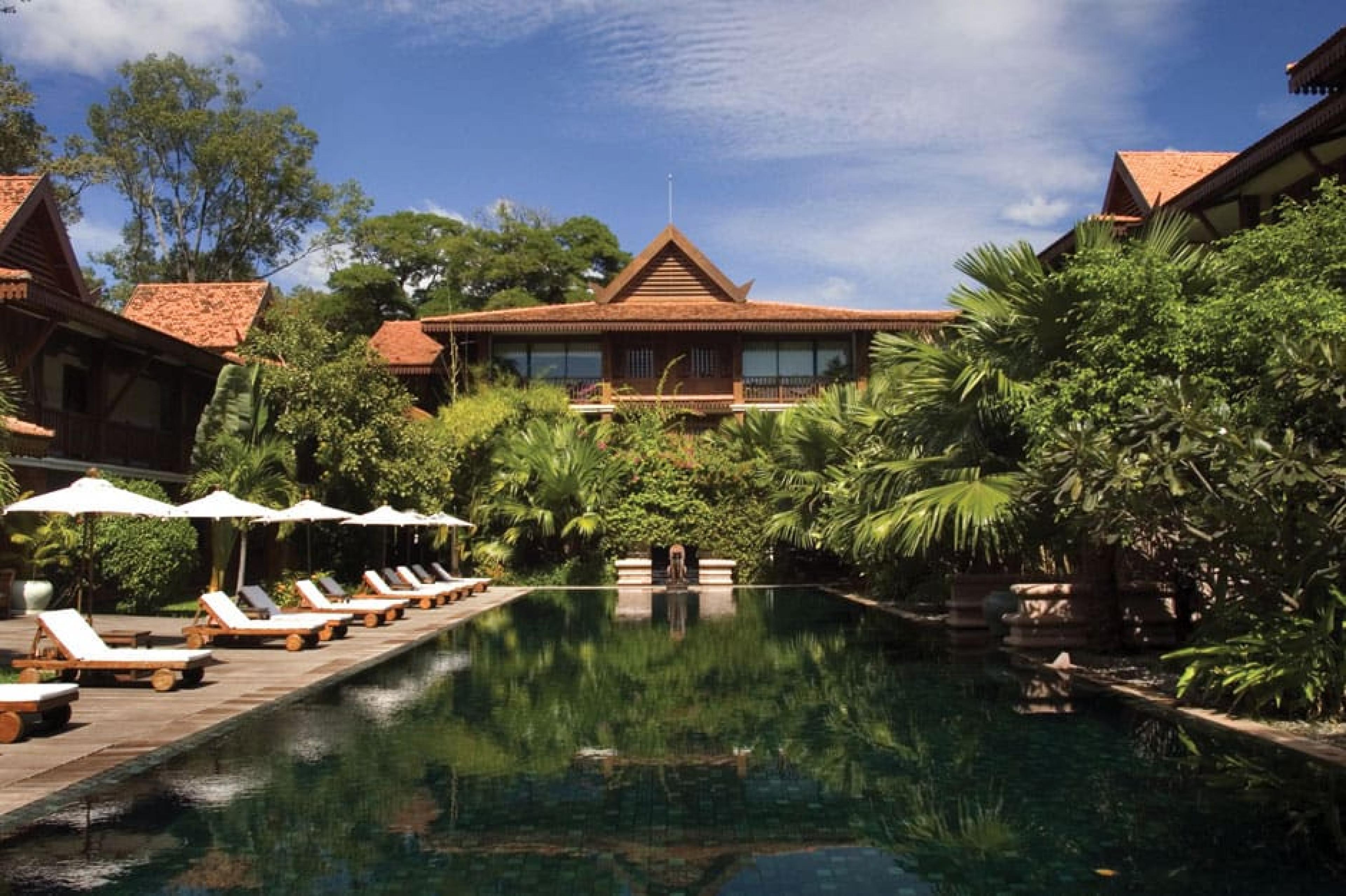 Pool Lounge at Belmond La Résidence d’Angkor, Siem Reap, Cambodia