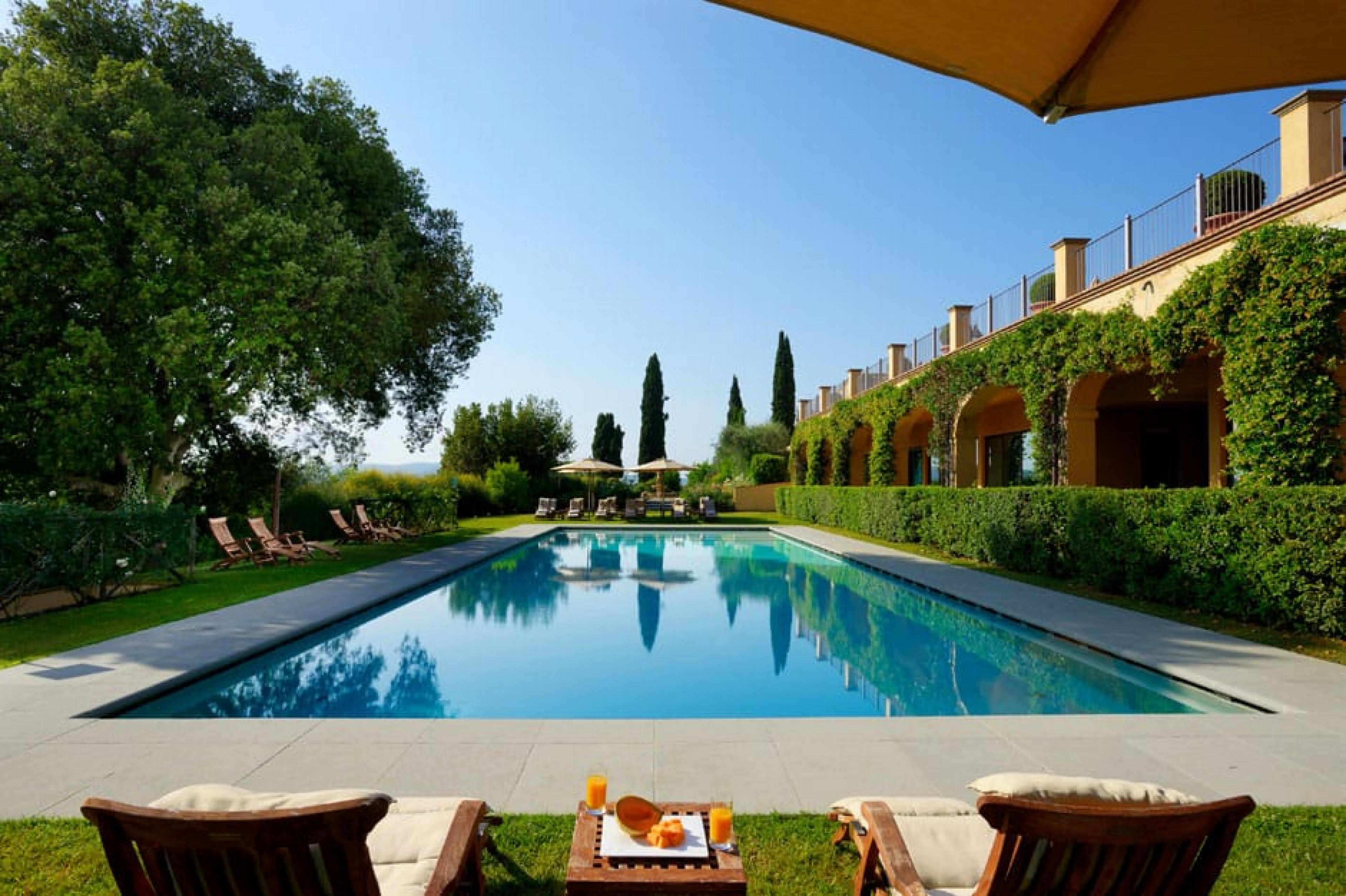 Pool Lounge at Castello del Nero, Tuscany, Italy